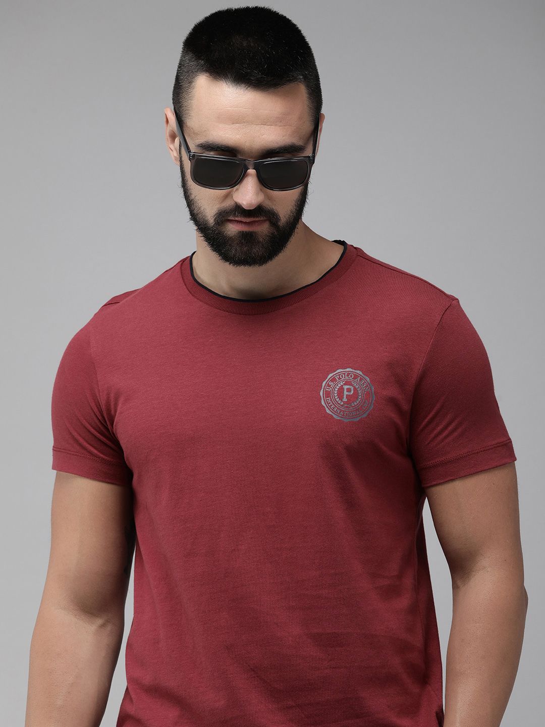 U.S. Polo Assn. Minimal Brand Logo Printed Pure Cotton Slim Fit T-shirt