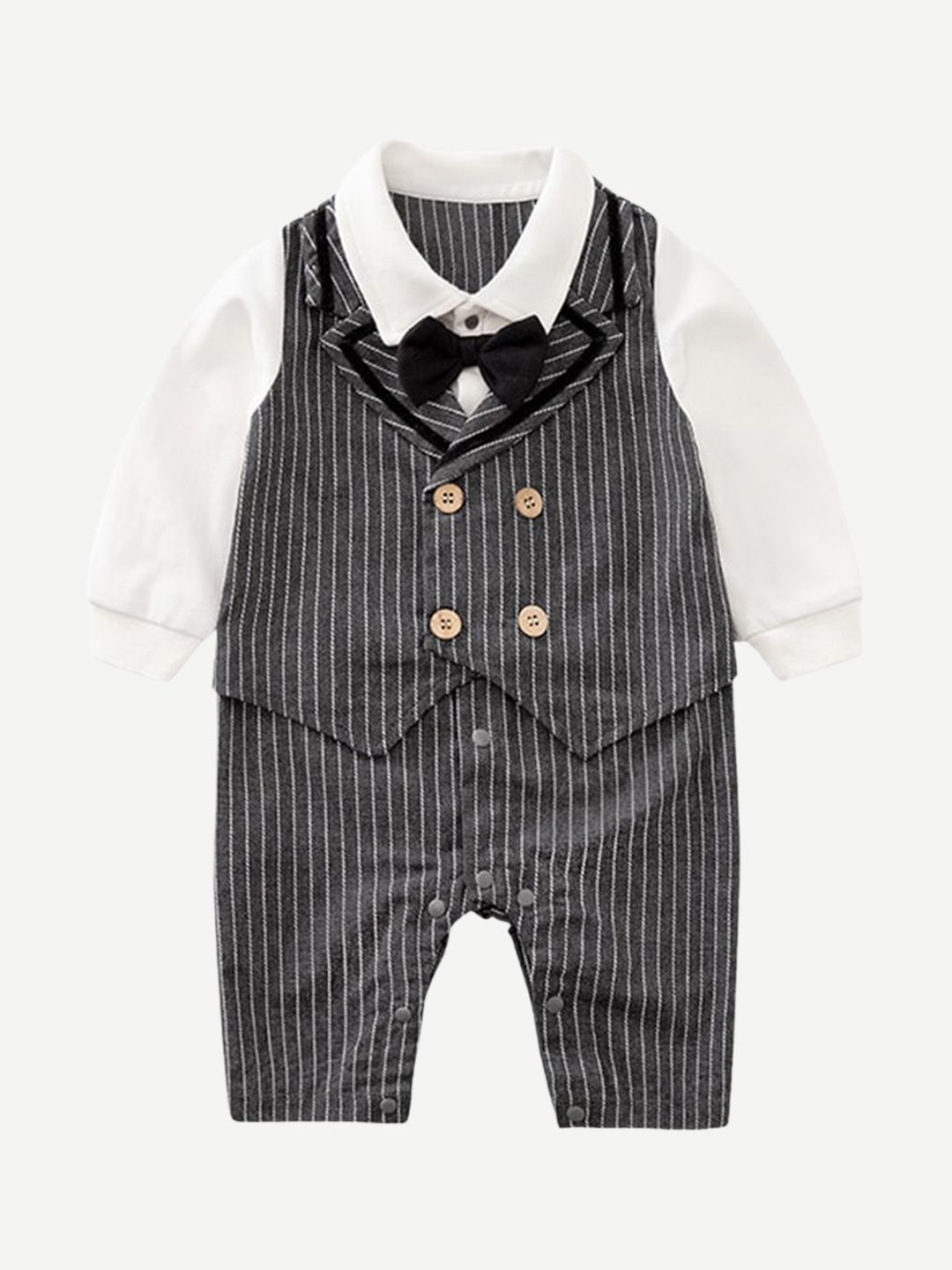 StyleCast Infant Boys Black Stripes Cotton Rompers Offers & Cashback