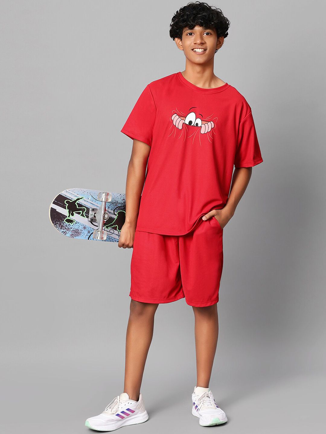 TeenTrums Boys Printed T-shirt With Shorts