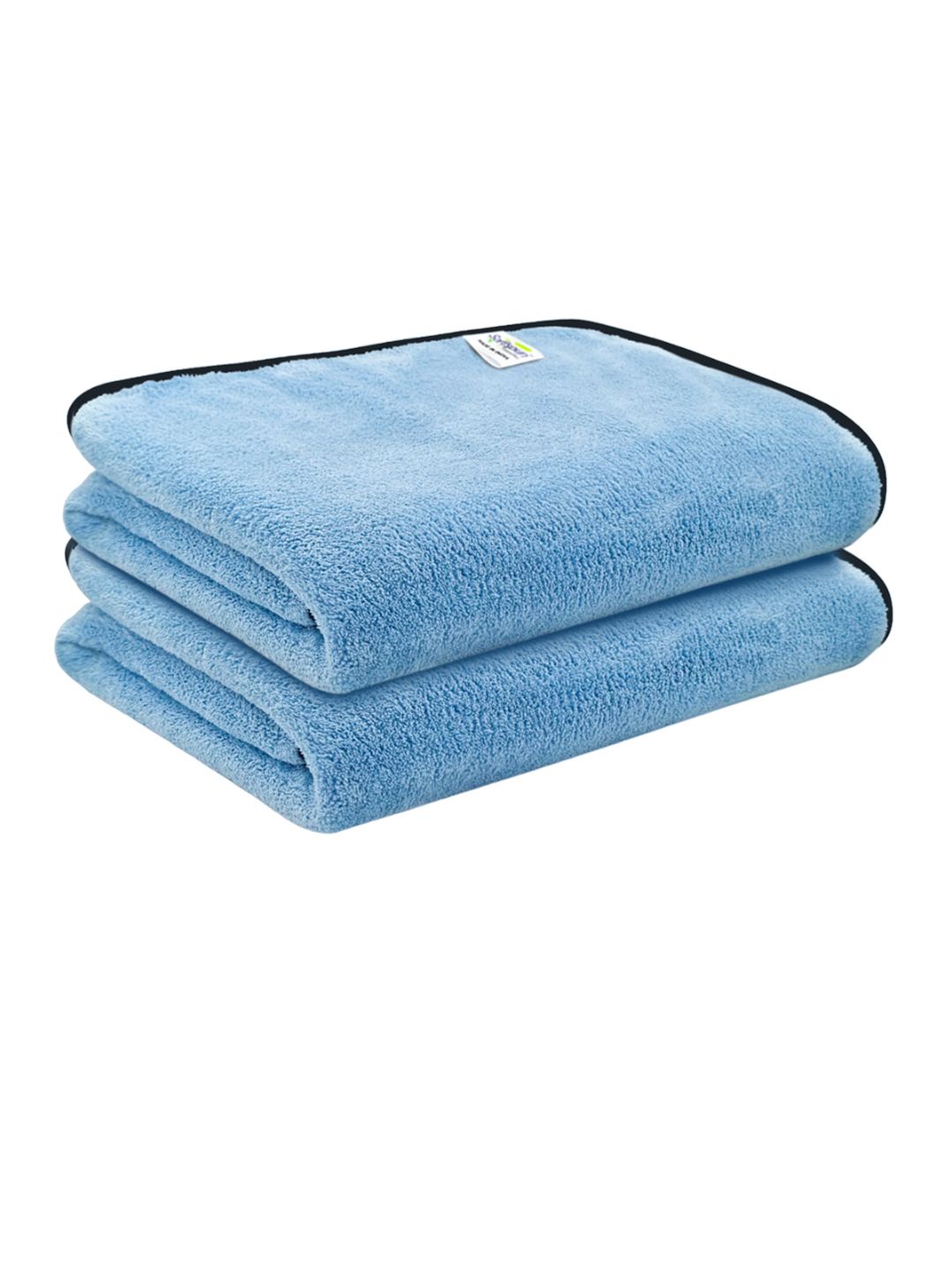 Softspun Microfiber 2 Pcs Blue 280 GSM Anti-Bacterial Bath Towels