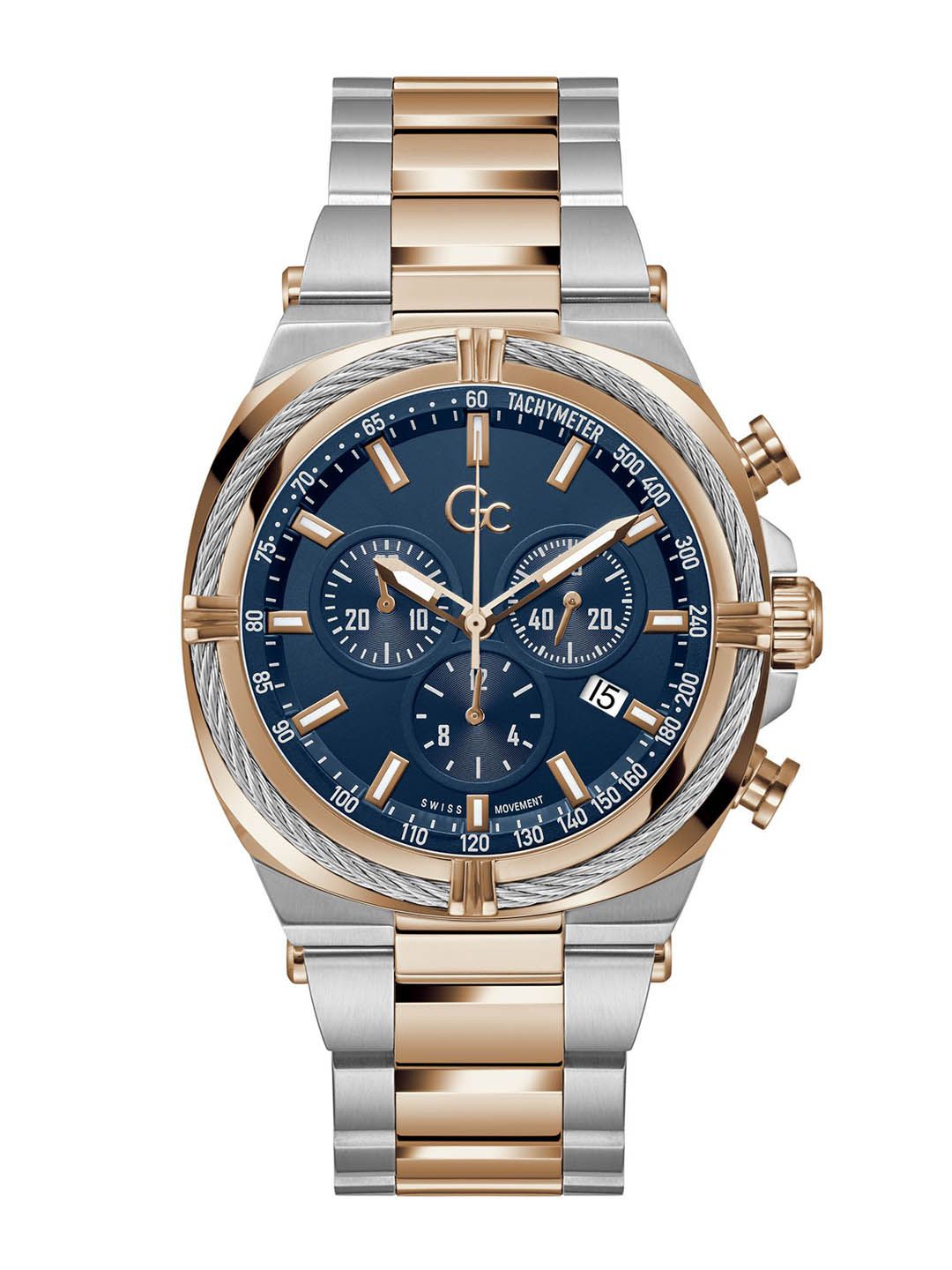 Buy Guess Collection Round 43mm Beige Dial Analog Men Watch