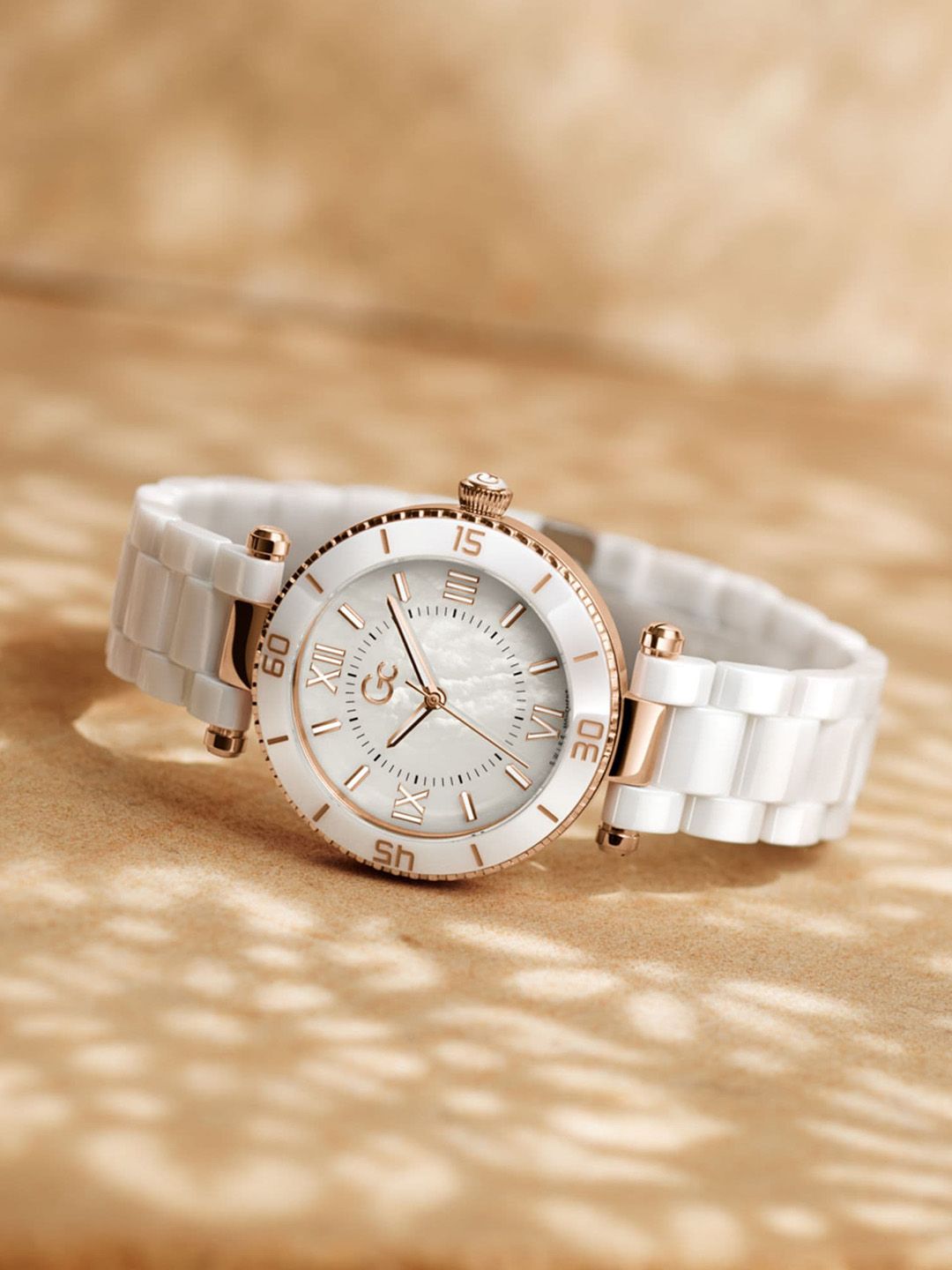 GC Guess Collection Round 34mm White Dial Analog Women Watch - Z05007L1MF