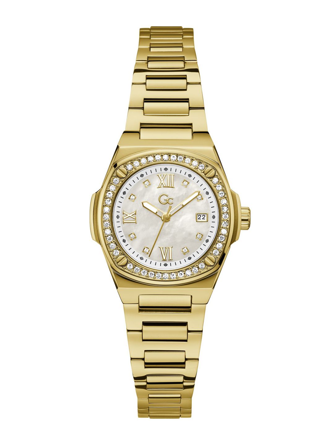 GC Guess Collection Round 30mm White Dial Analog Women Watch - Z12005L1MF