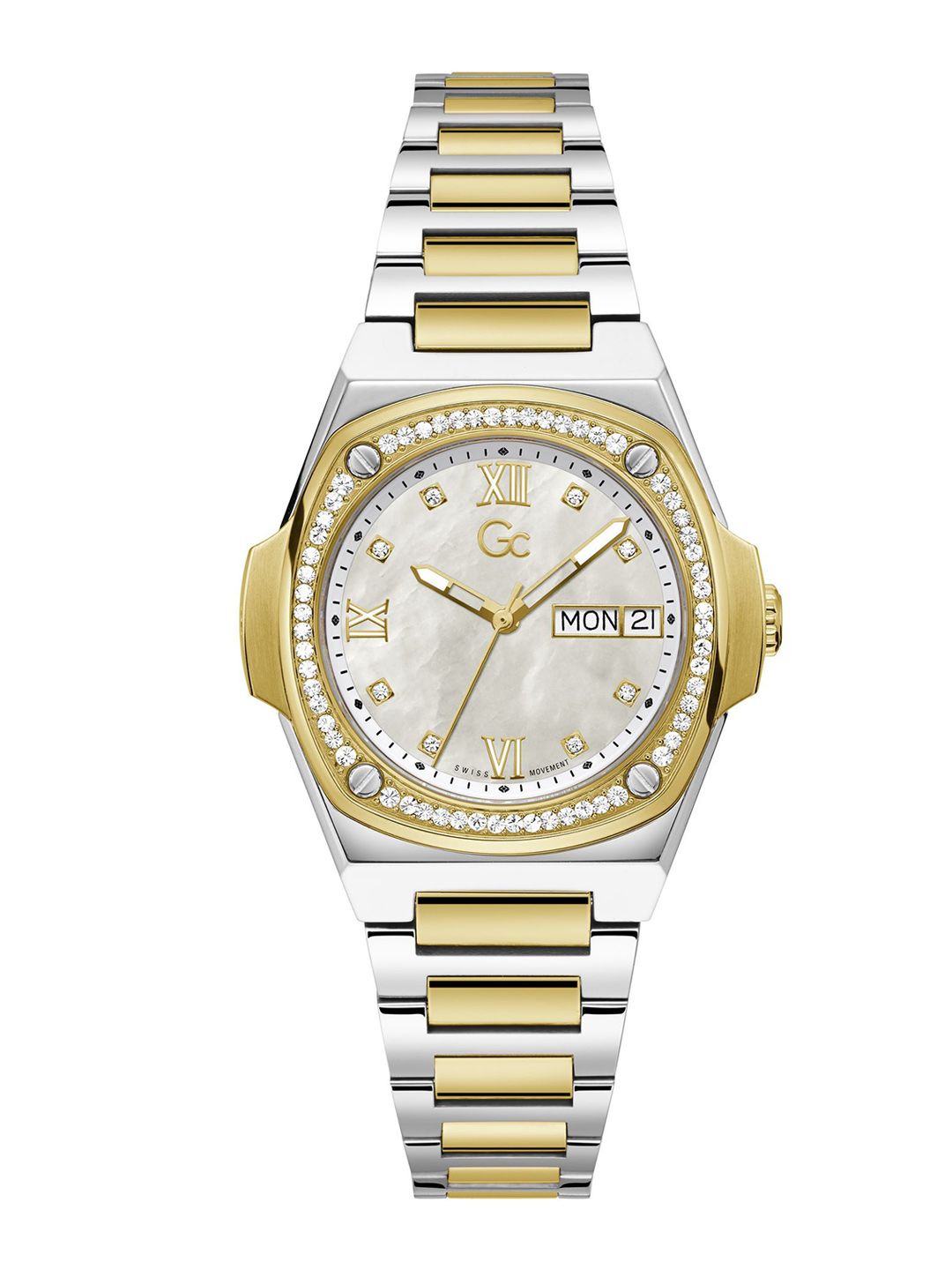 GC Guess Collection Round 36mm White Dial Analog Women Watch - Y98008L1MF