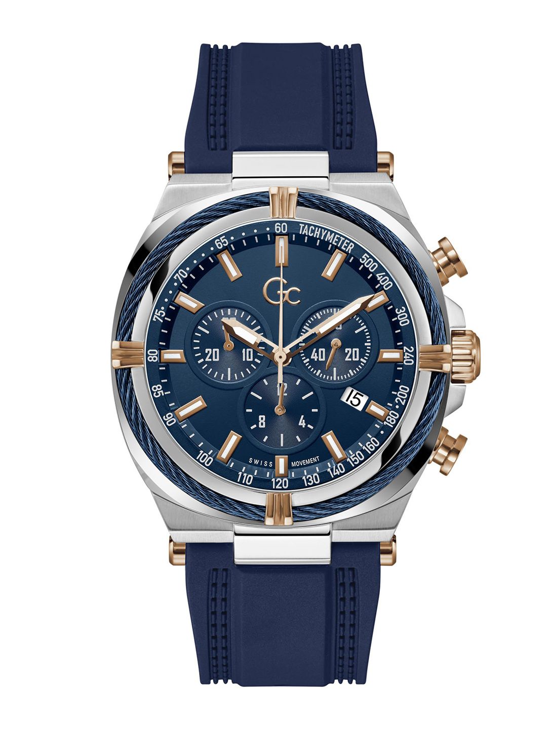 Buy Guess Collection Round 43mm Beige Dial Analog Men Watch