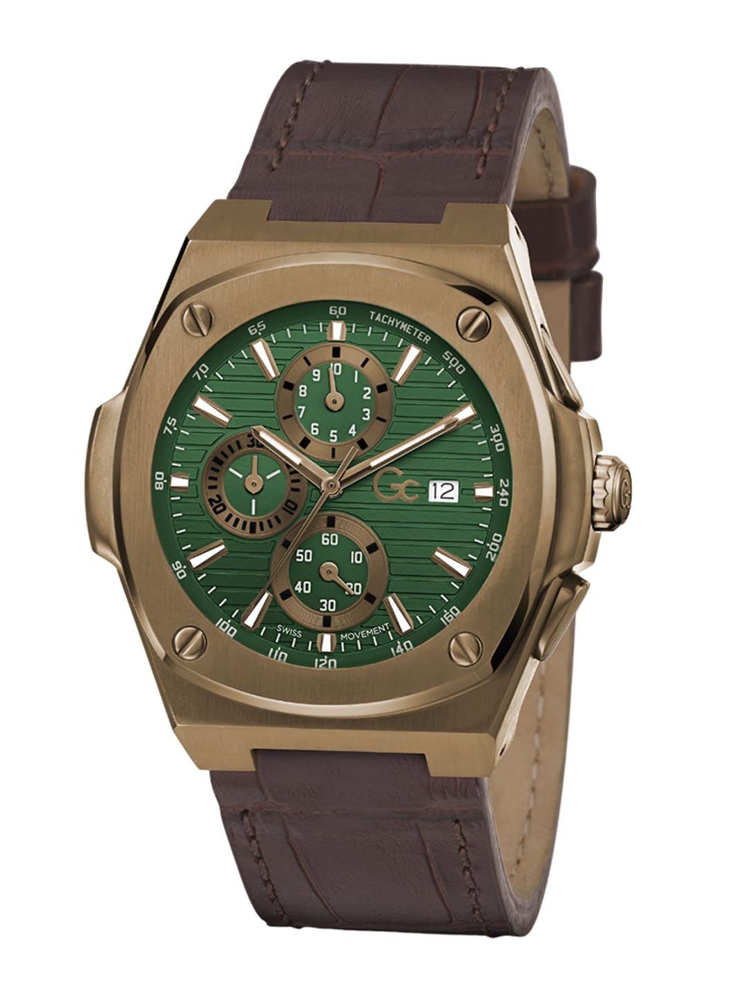 Buy Guess Collection Round 44mm Green Dial Analog Men Watch