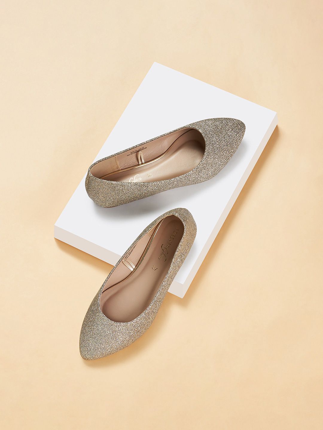 Forever Glam by Pantaloons Pointed Toe Shimmered Ballerinas