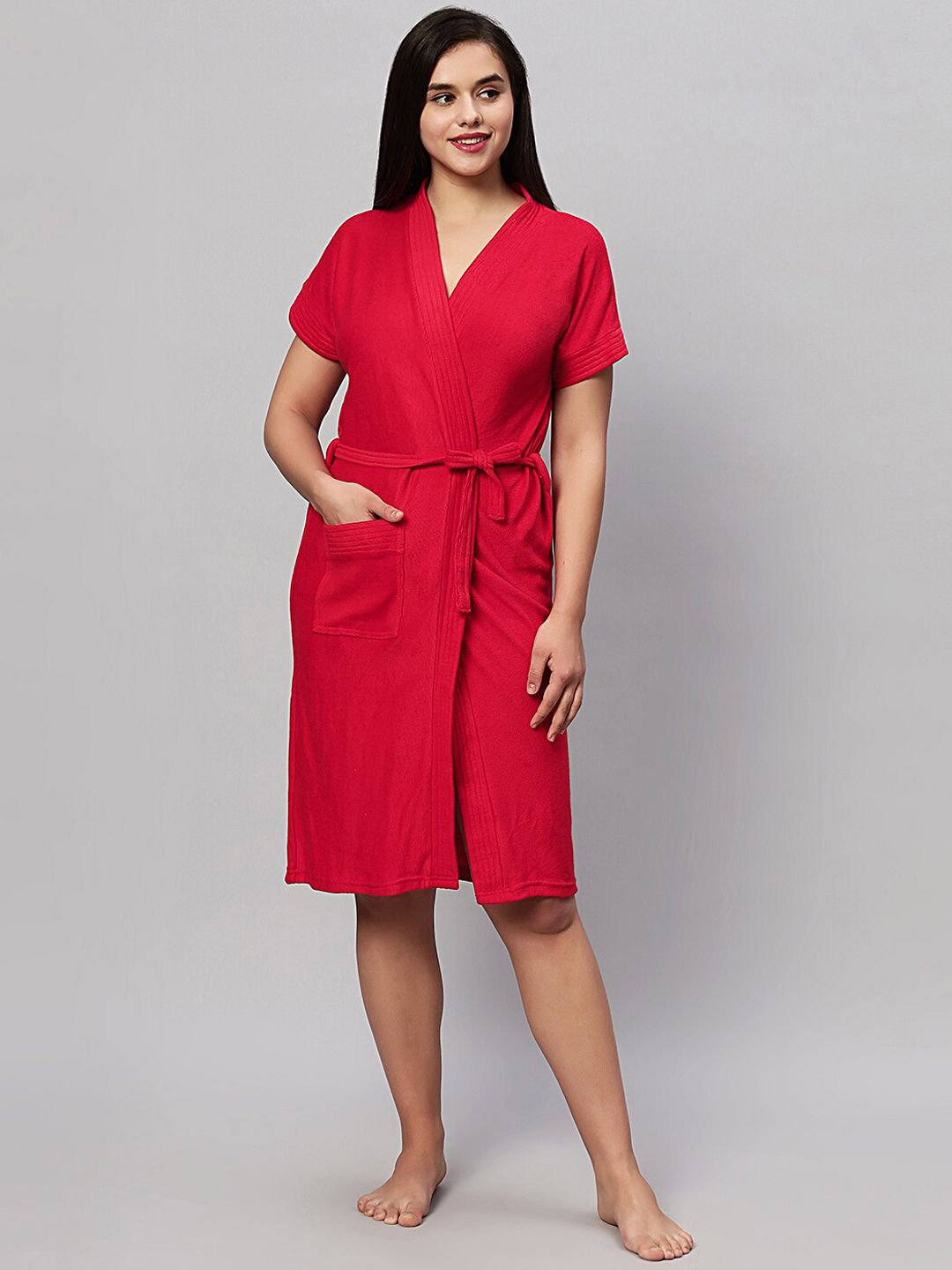 HotGown Micro Terry Short Sleeved Belted Bath Robe