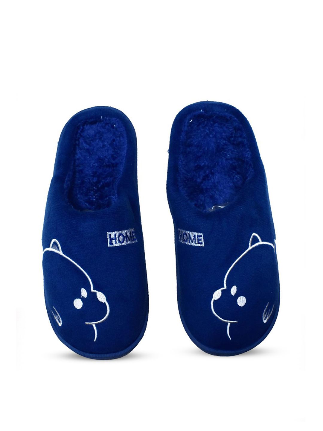 Miscreef Women Bear Printed Fur Warm Winter Room Slippers