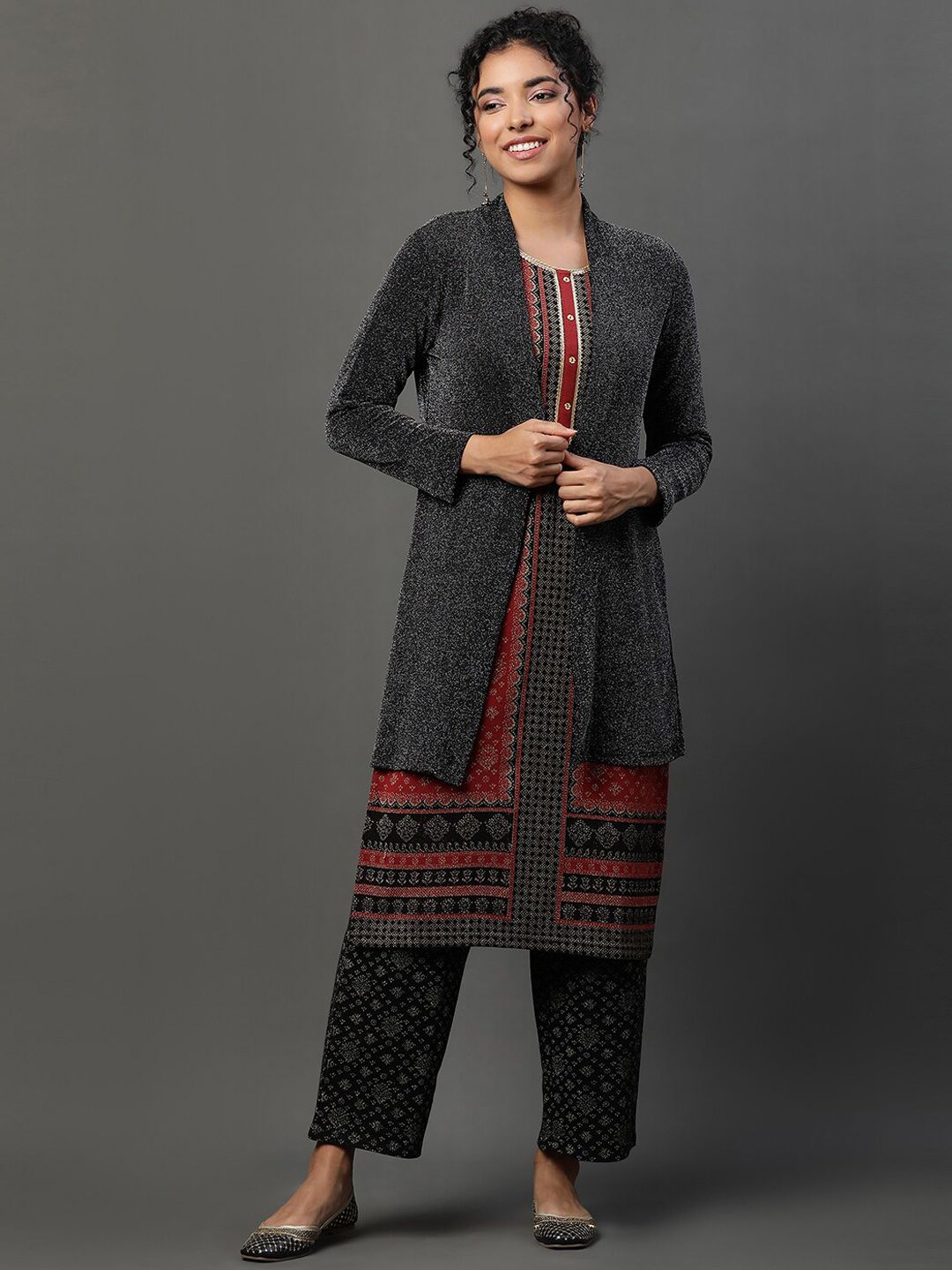 AURELIA Longline Open Front Shrug