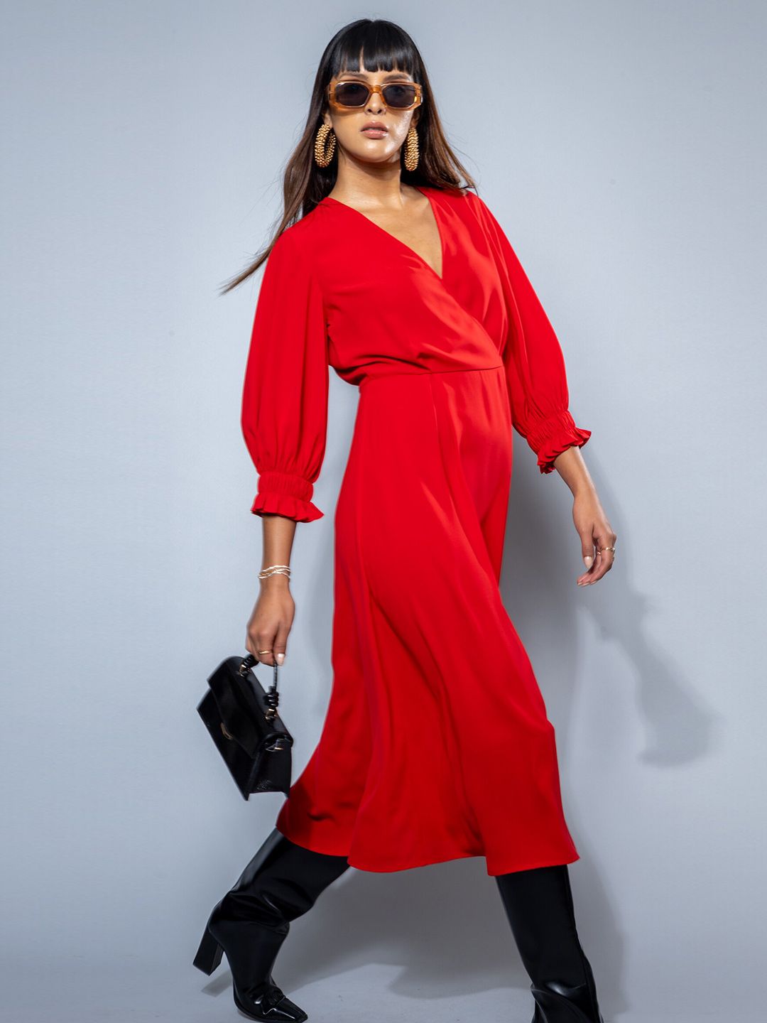 knee length dresses for ladies Boden Black Naomi Long Sleeve Midi Dress US 2 R Womens