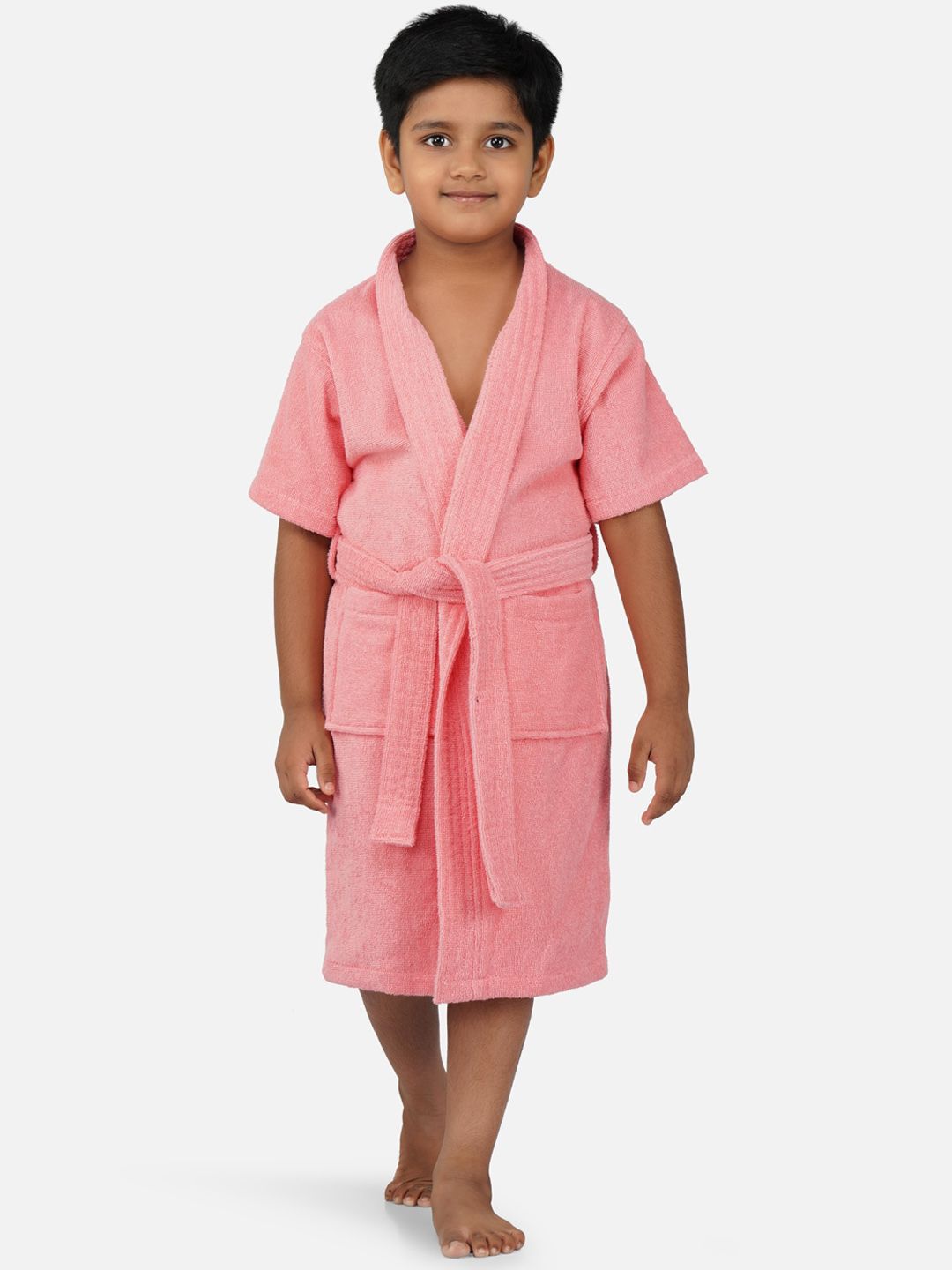 RANGOLI Kids Shawl Collar Pure Cotton 400 GSM Bath Robe