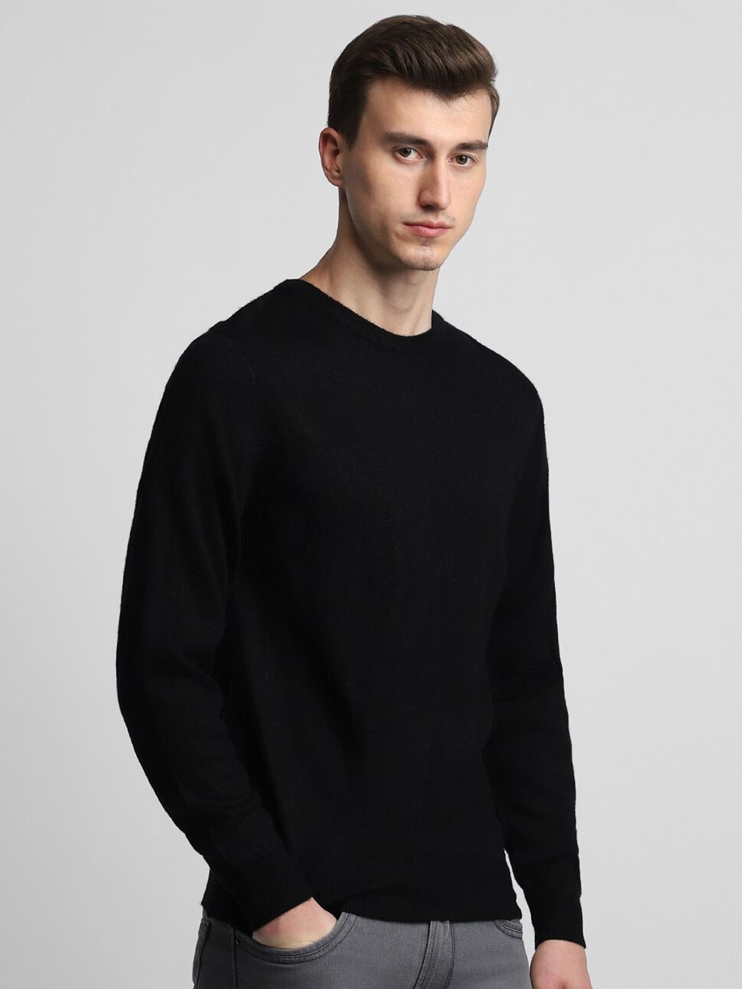 Dennis Lingo Round Neck Acrylic Pullover