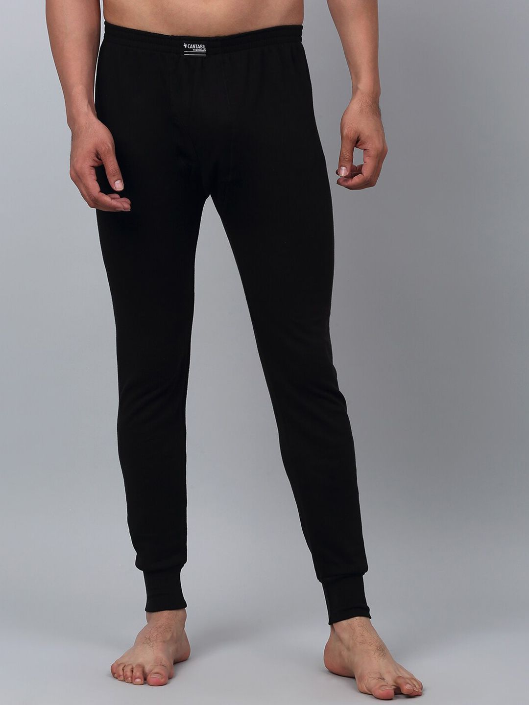 Cantabil Men Mid Rise Cotton Thermal Bottom