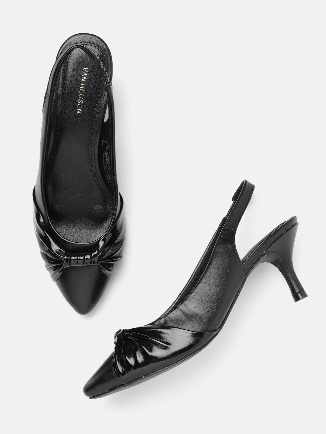 Van Heusen Slim Heel Mules with Bow Detail