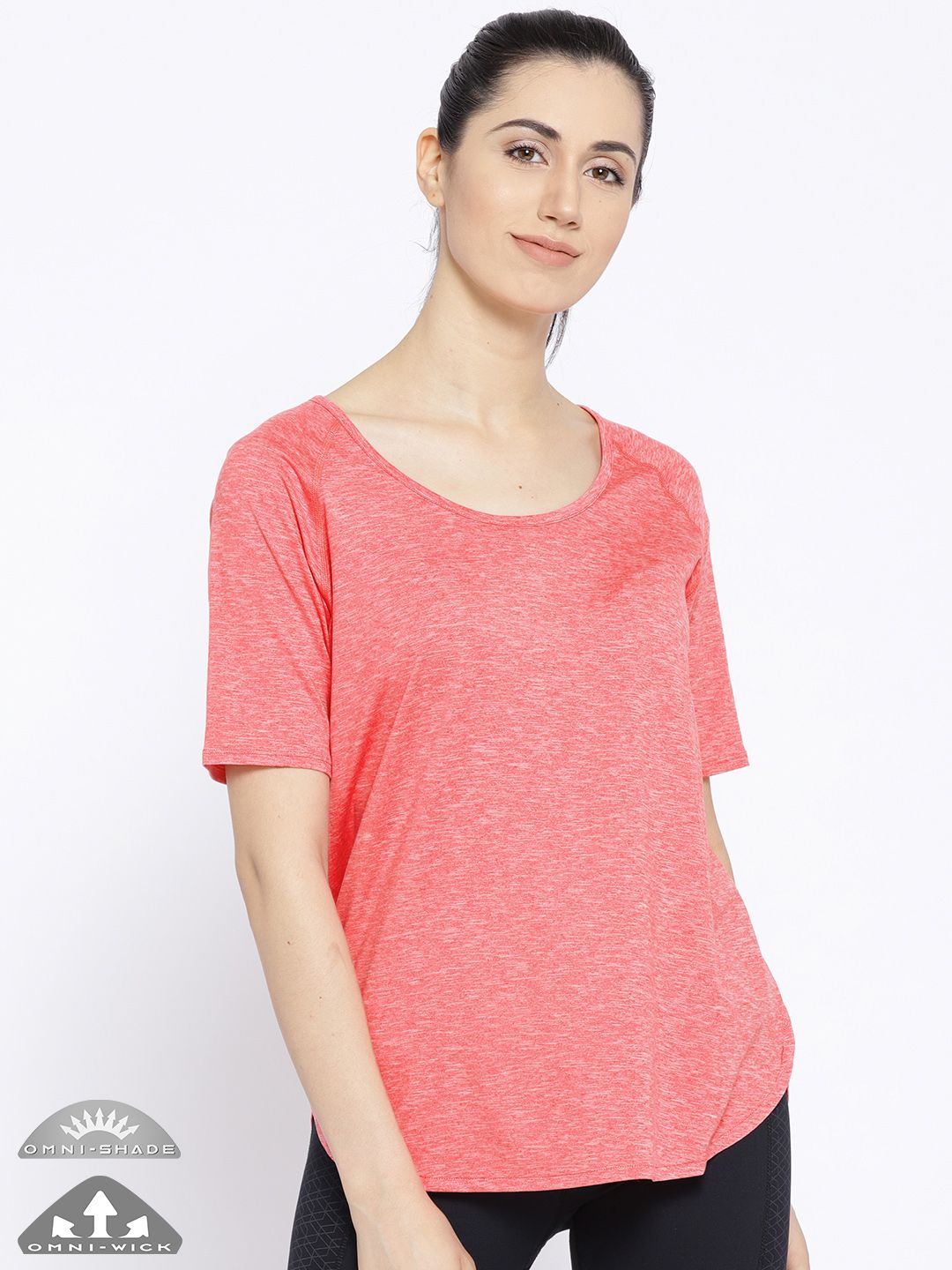 Columbia Coral Pink Wander More Hiking T-shirt Price in India
