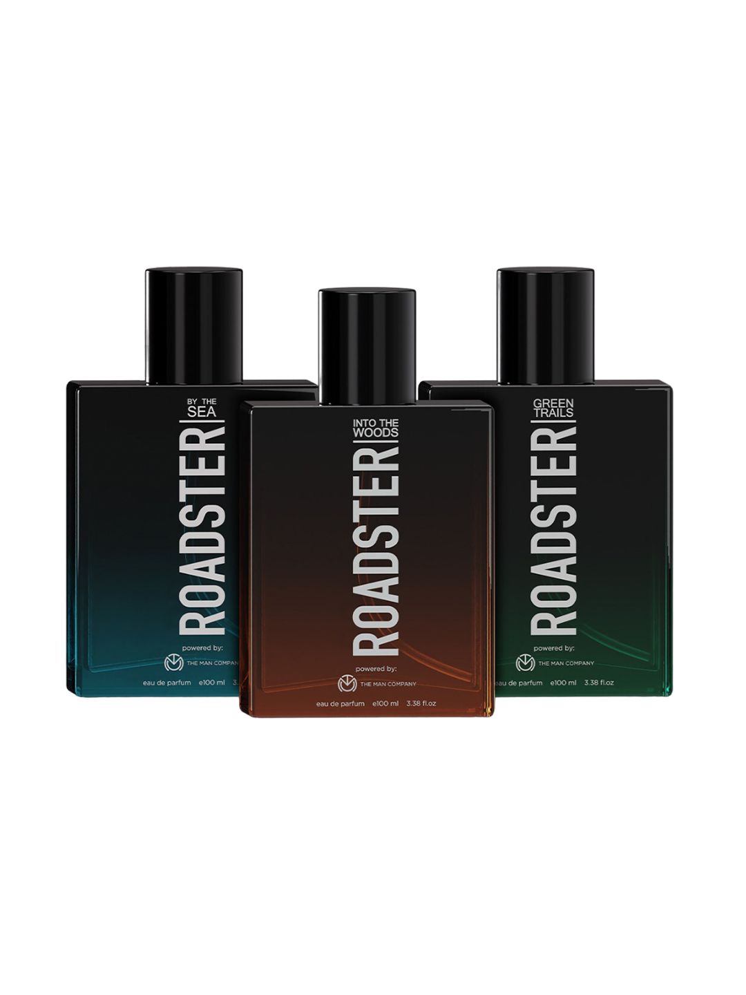 Roadster Men Set Of 3 Green Trails-Into The Woods-By The Sea Eau De Parfum - 100ml Each