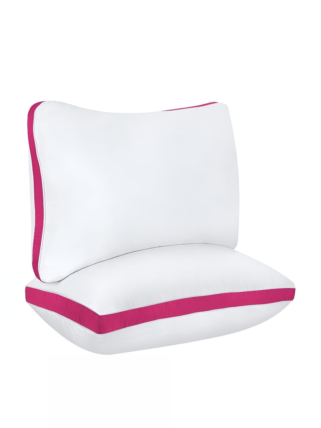 Mom's Moon White Solid Polyester Breathable Set of 2 Medium Fibre Sleep Pillow-40.64 x 60.96 cm