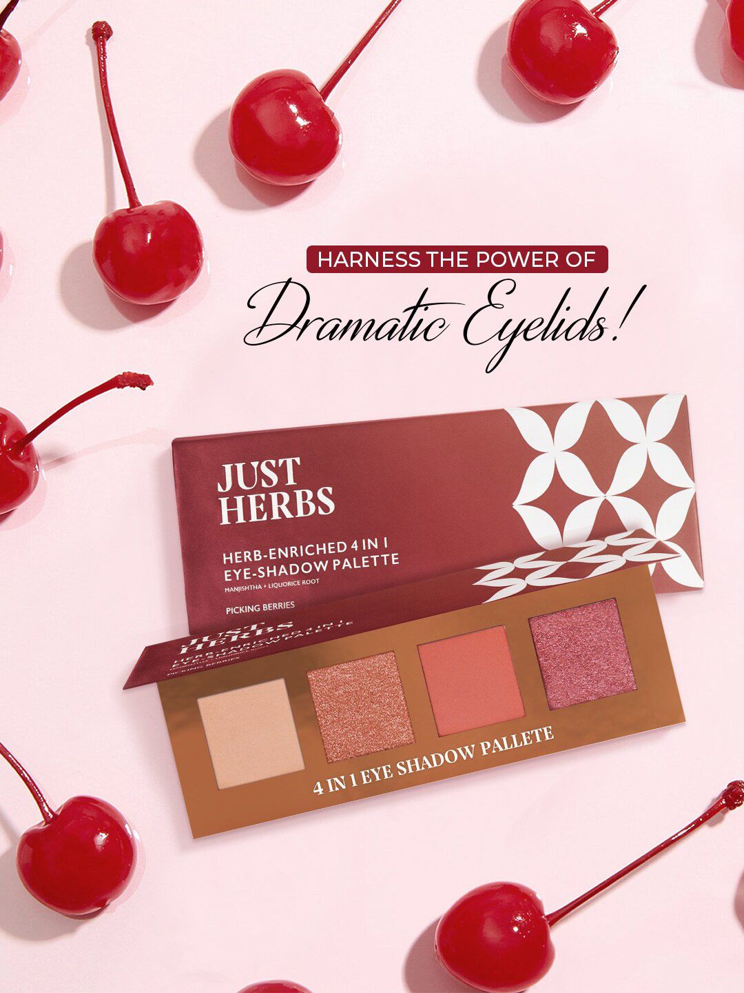 Just Herbs Herb Enriched 4-in-1 Eyeshadow Palette - 4g - Picking Berries