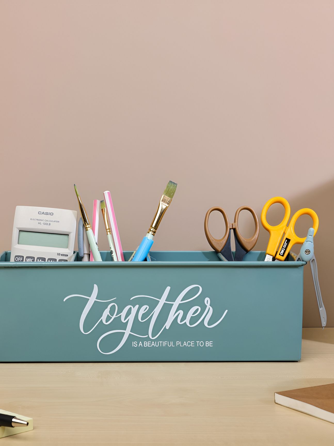 dudki Green Crack Resistant Desk Organiser Organisers With 4 Compartments