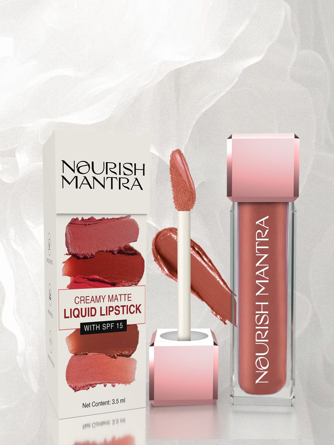 Nourish Mantra Creamy Matte Liquid Lipstick With SPF - 3.5ml -Spice & Shanti