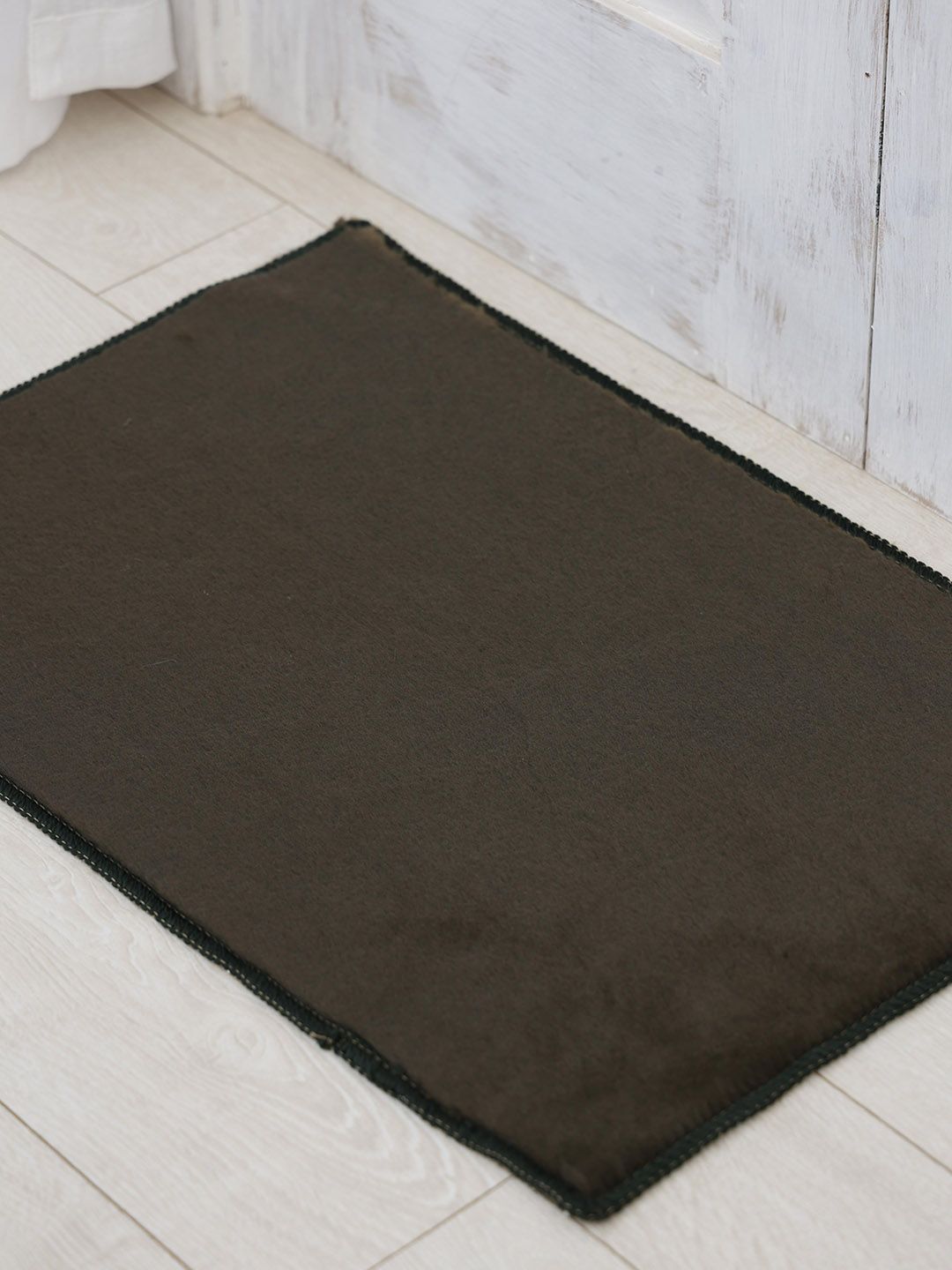 Ariana Brown Rectangular 1000 GSM Microfiber Anti Skid Bath Rug