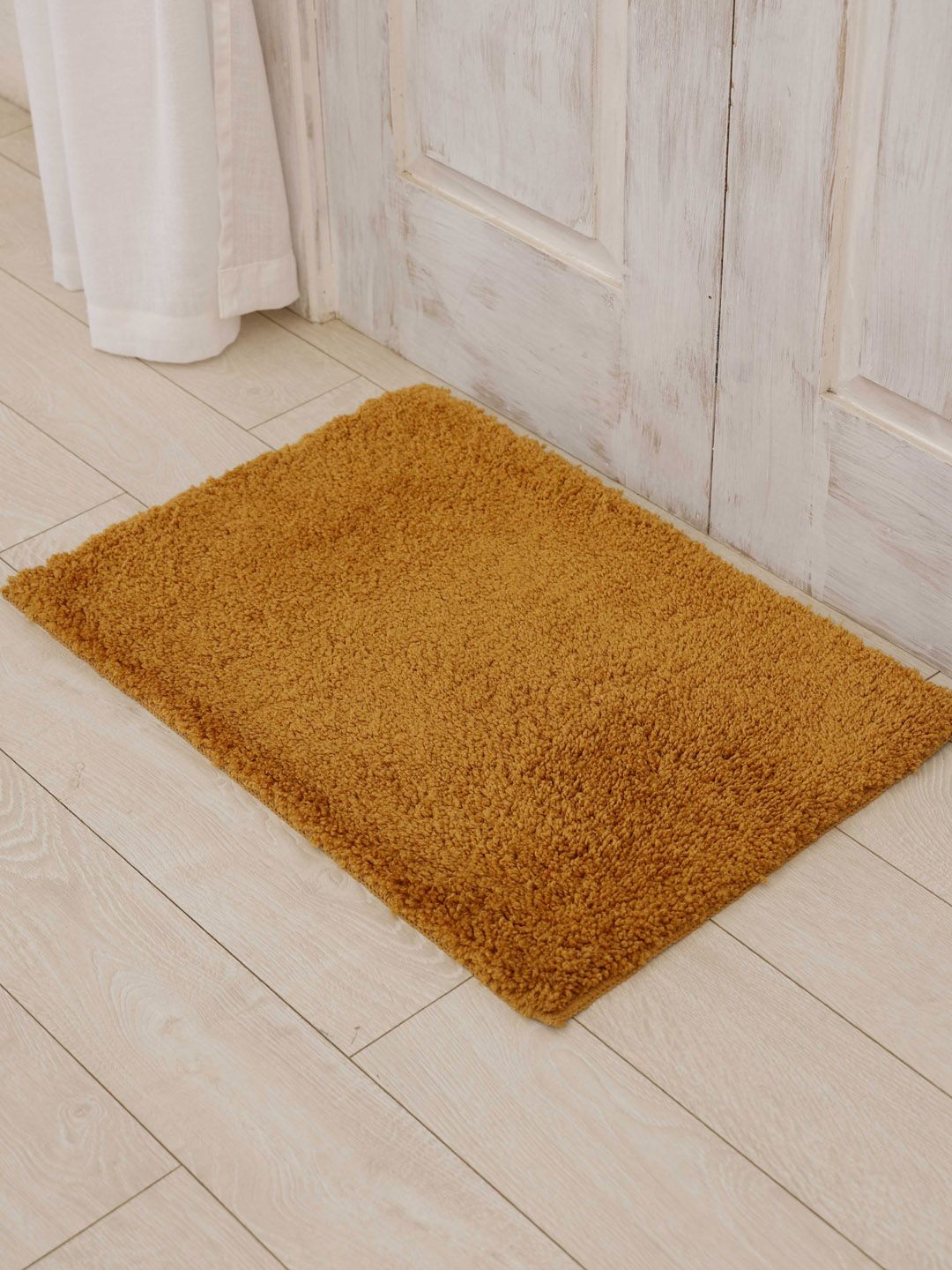Ariana Mustard Rectangular Microfiber 1600GSM  Anti Skid Bath Rug