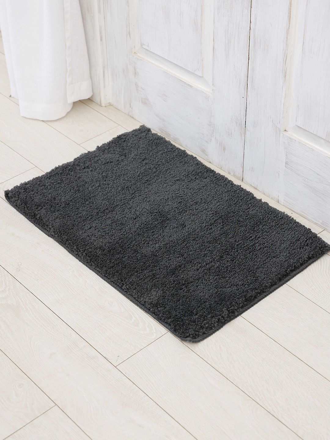 Ariana Grey Texture 1600 GSM Microfiber Bath Rugs