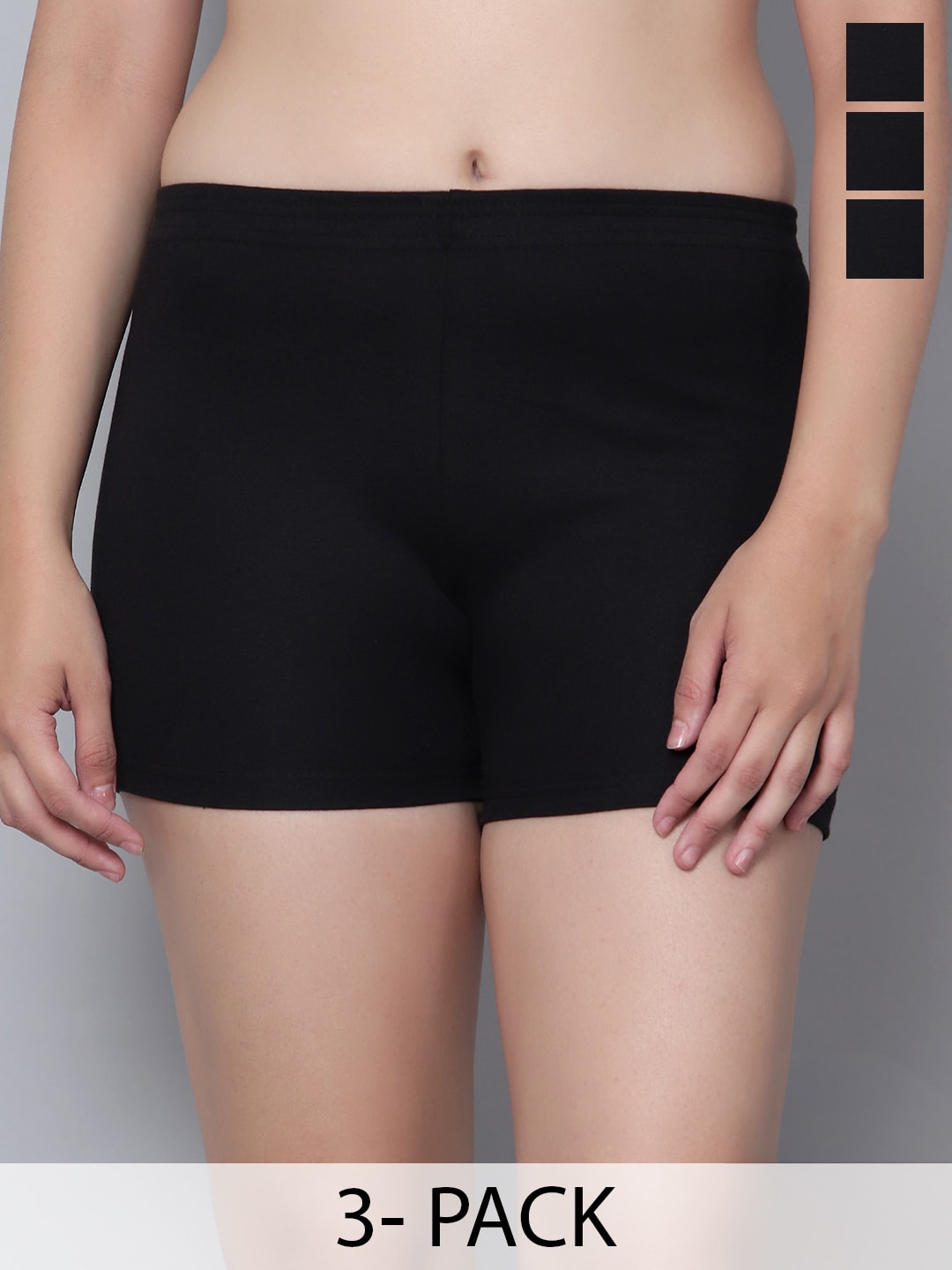 Aimly Pack Of 3 Women Skinny Fit Cycling Sports Shorts Price in India