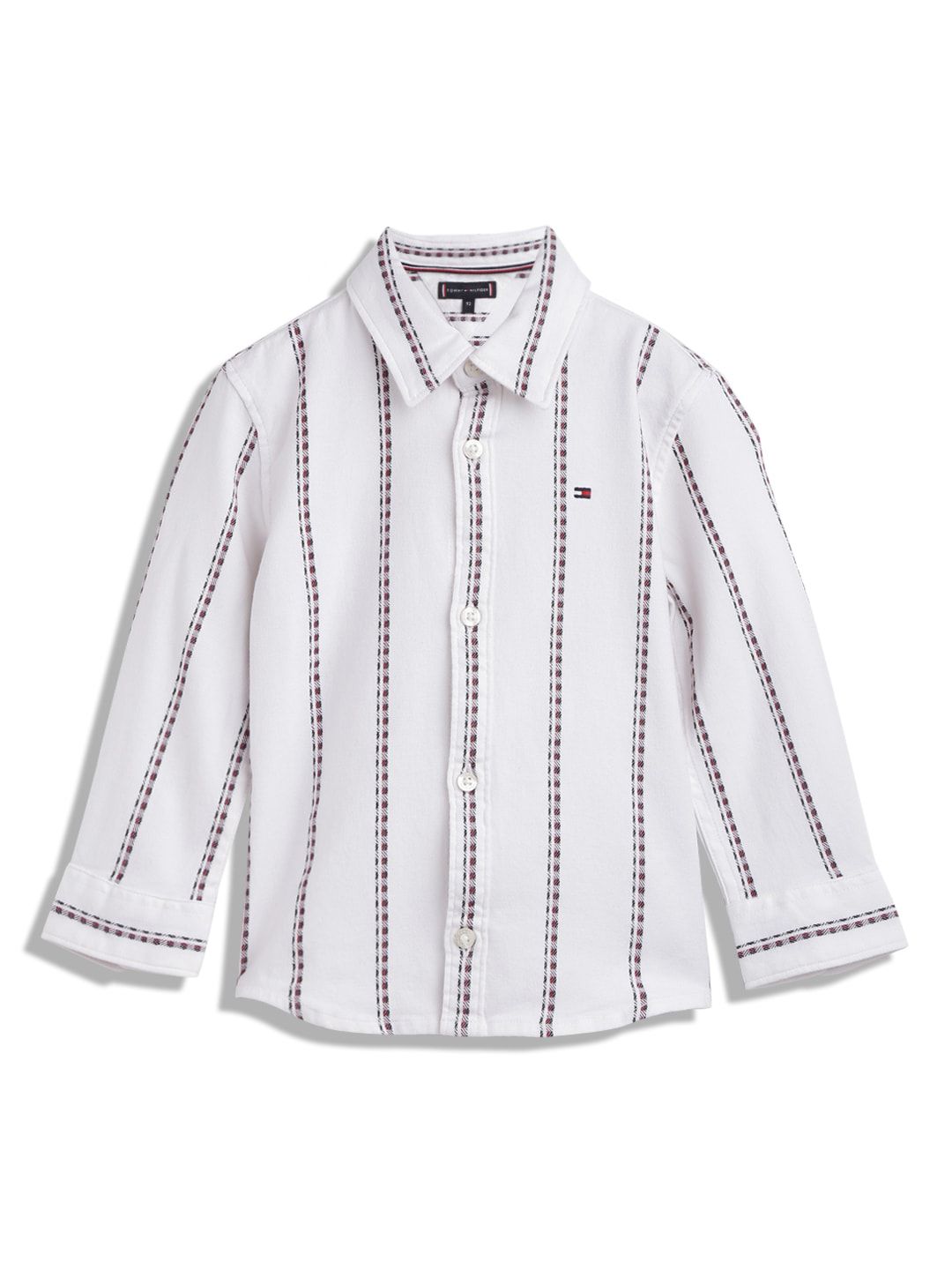 Tommy Hilfiger Boys Vertical Striped Casual Shirt