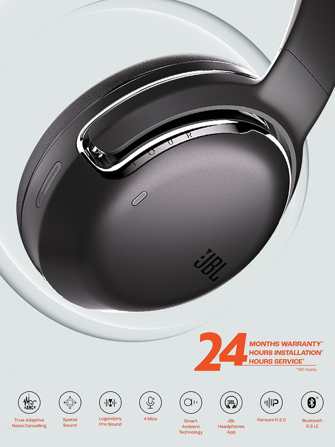 Buy JBL Black Tour One M2 Adaptive ANC Smart Ambient Up to 50Hr