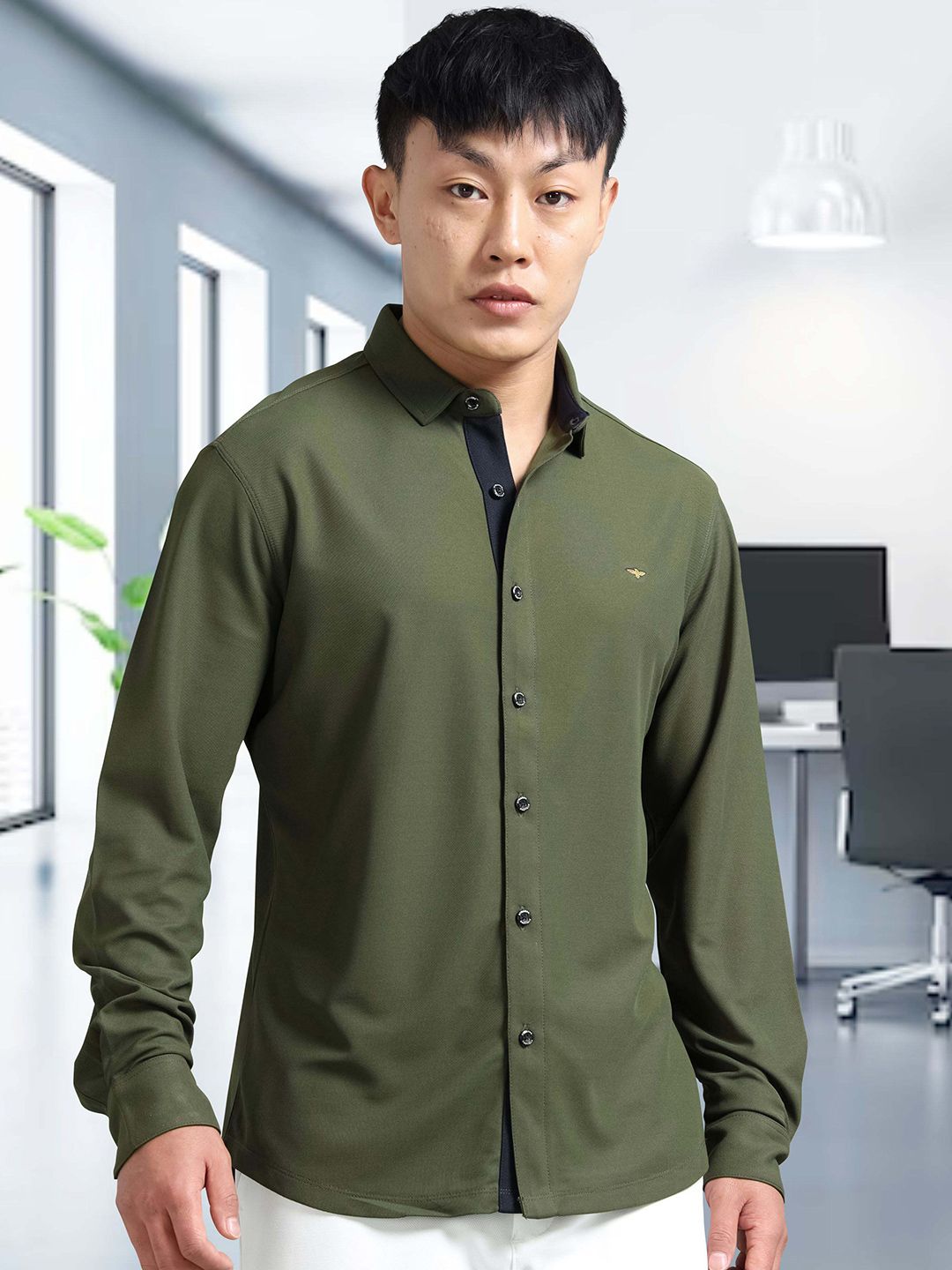 STELLERS Men Regular Fit Knitted Casual Shirt