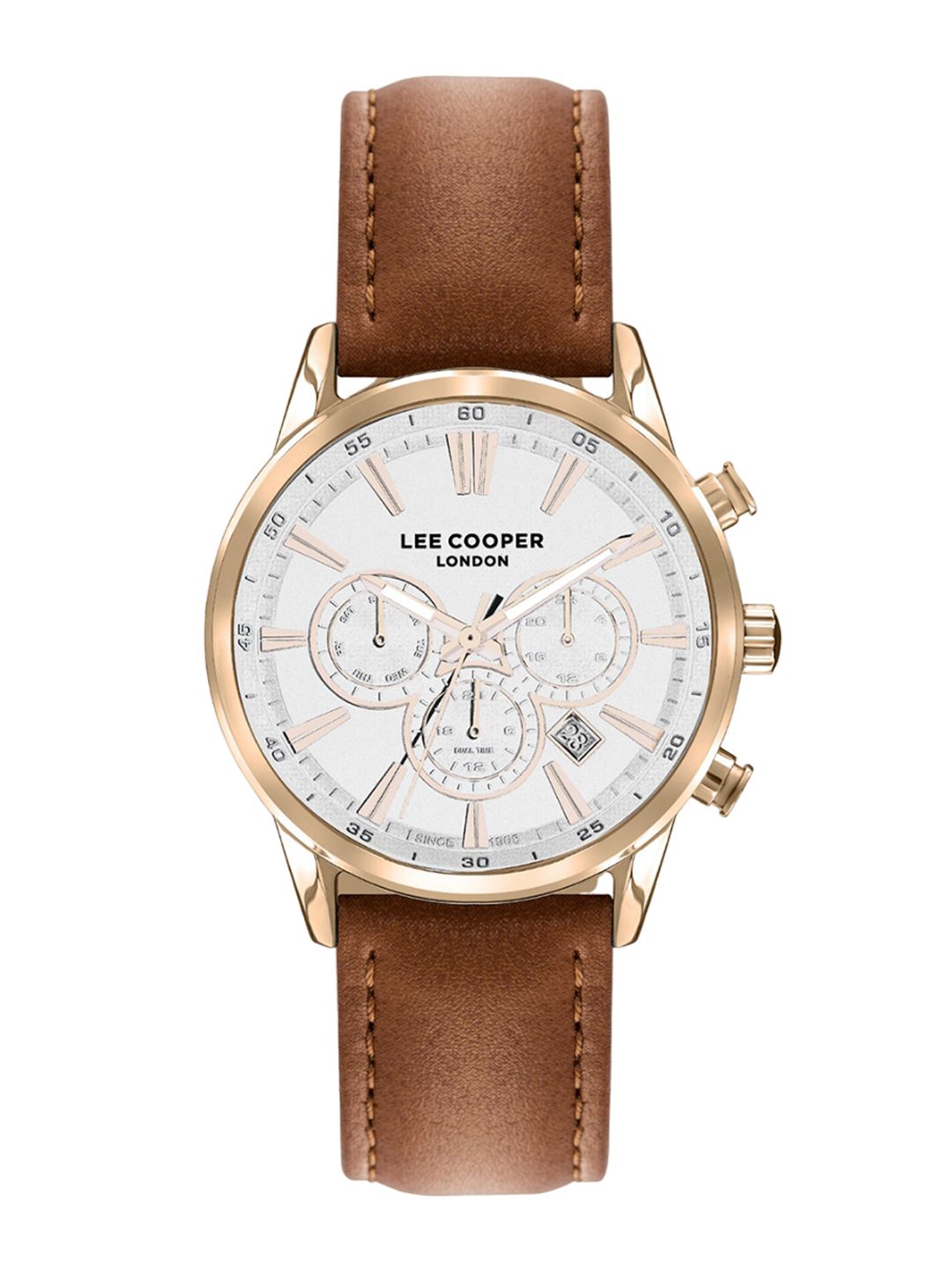Buy Lee Cooper Men Textured Dial & Leather Straps Analogue Multi