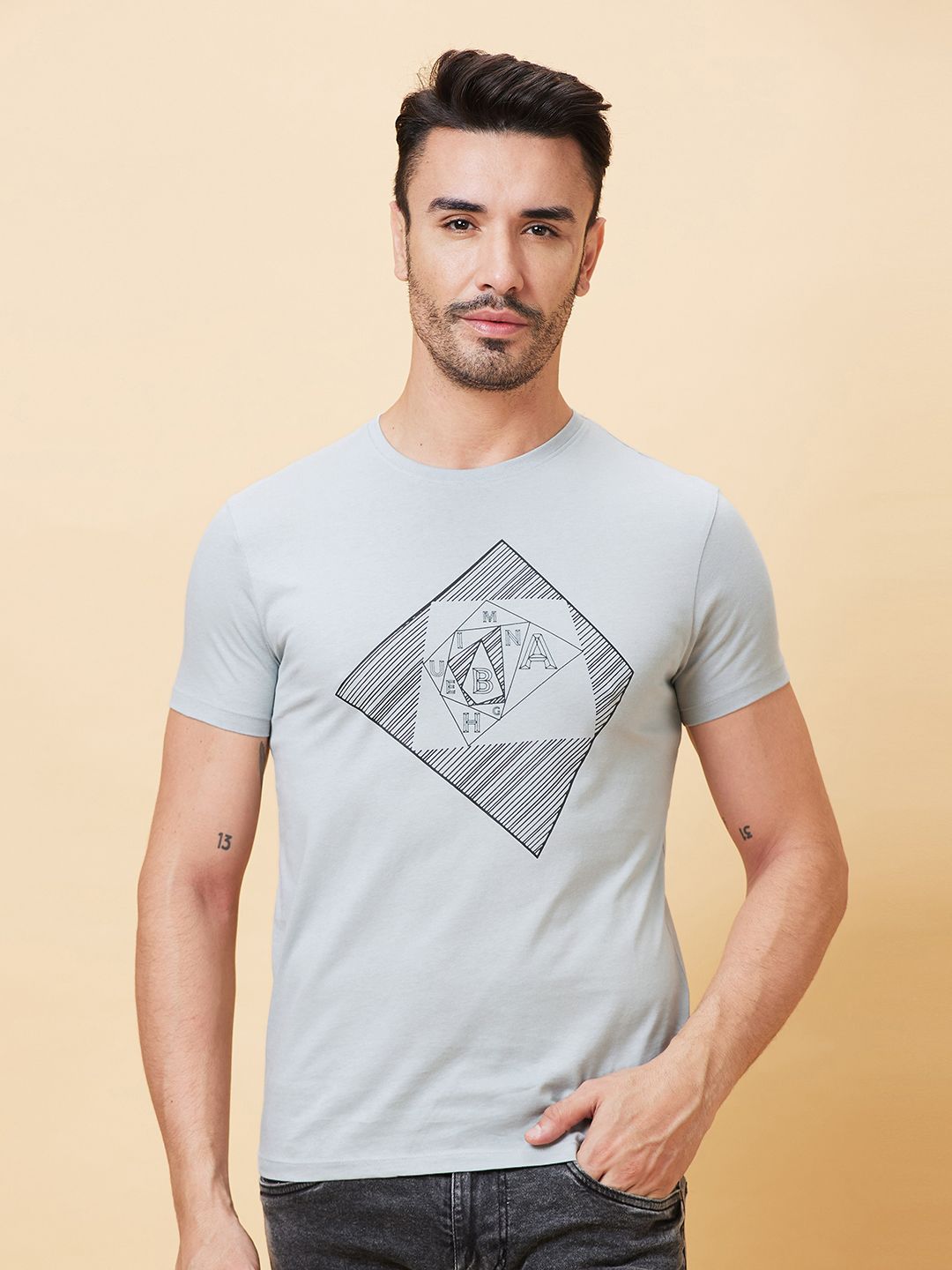 Being Human Brand Logo Printed Pure Cotton T-shirt