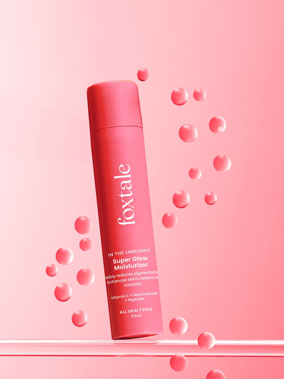 FoxTale Nano Vitamin C Niacinamide Encapsulated Peptides Super Glow Moisturizer - 50ml