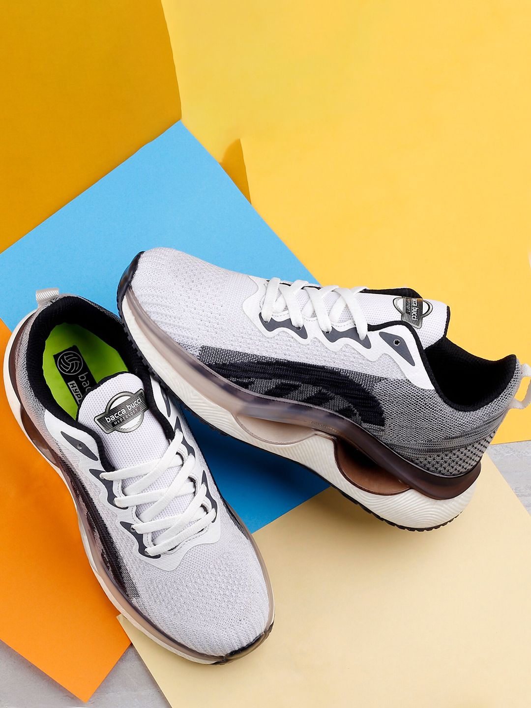bacca bucci Men Grey Mesh Running Sports Shoes