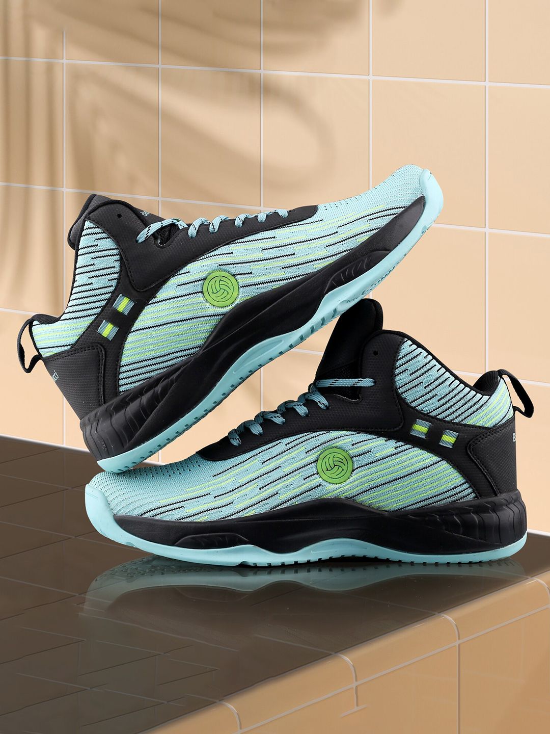 bacca bucci Men Green Mesh Baseball Shoes