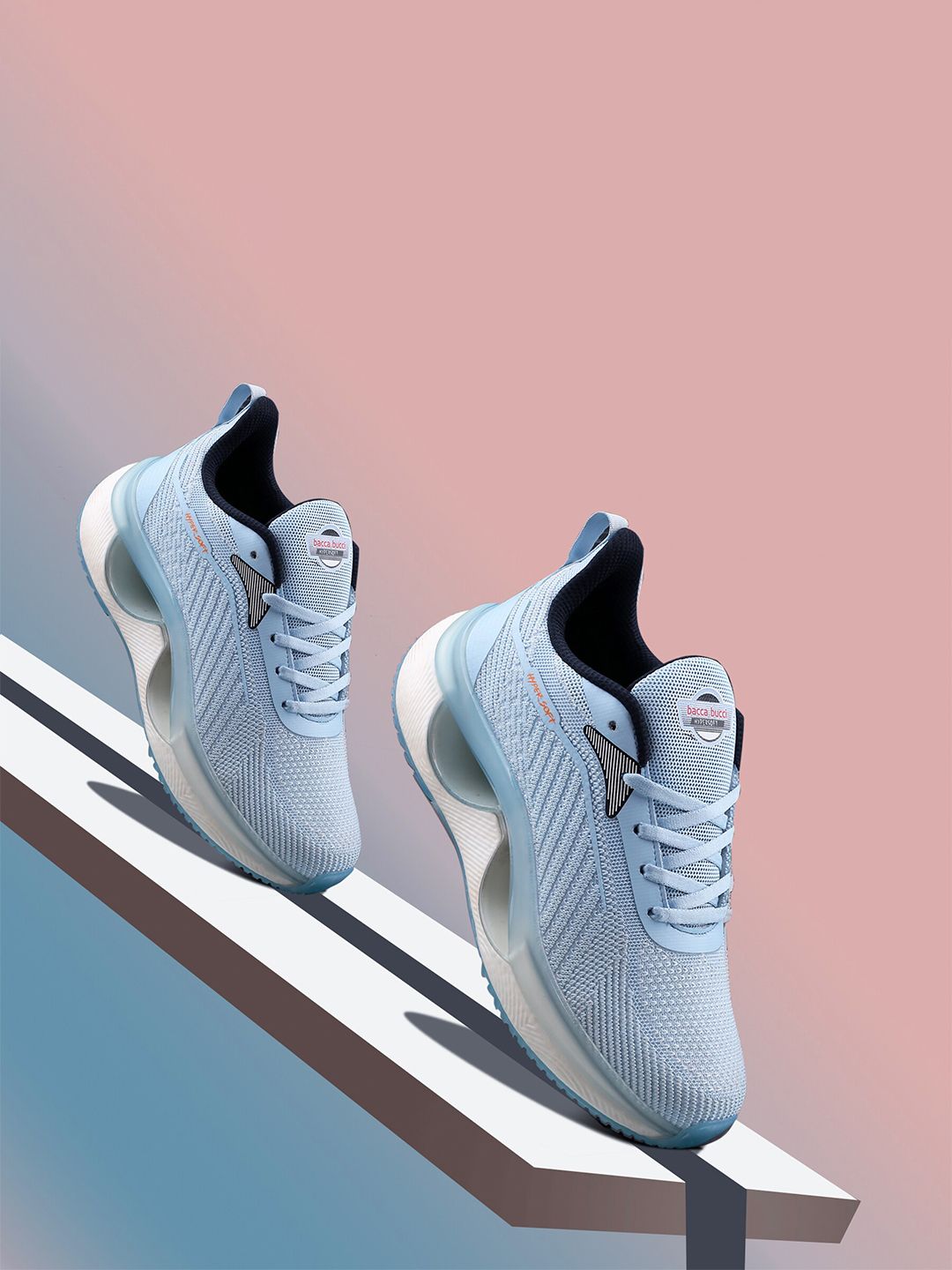 bacca bucci Men Blue Mesh Running Sports Shoes