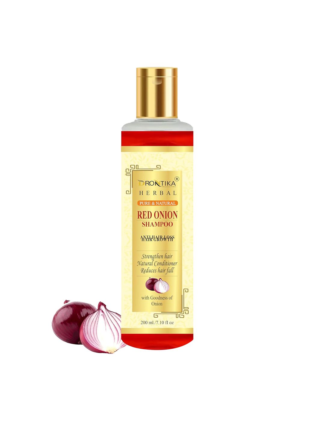 DRONTIKA Pure & Natural Red Onion Shampoo for Hair Growth - 200ml