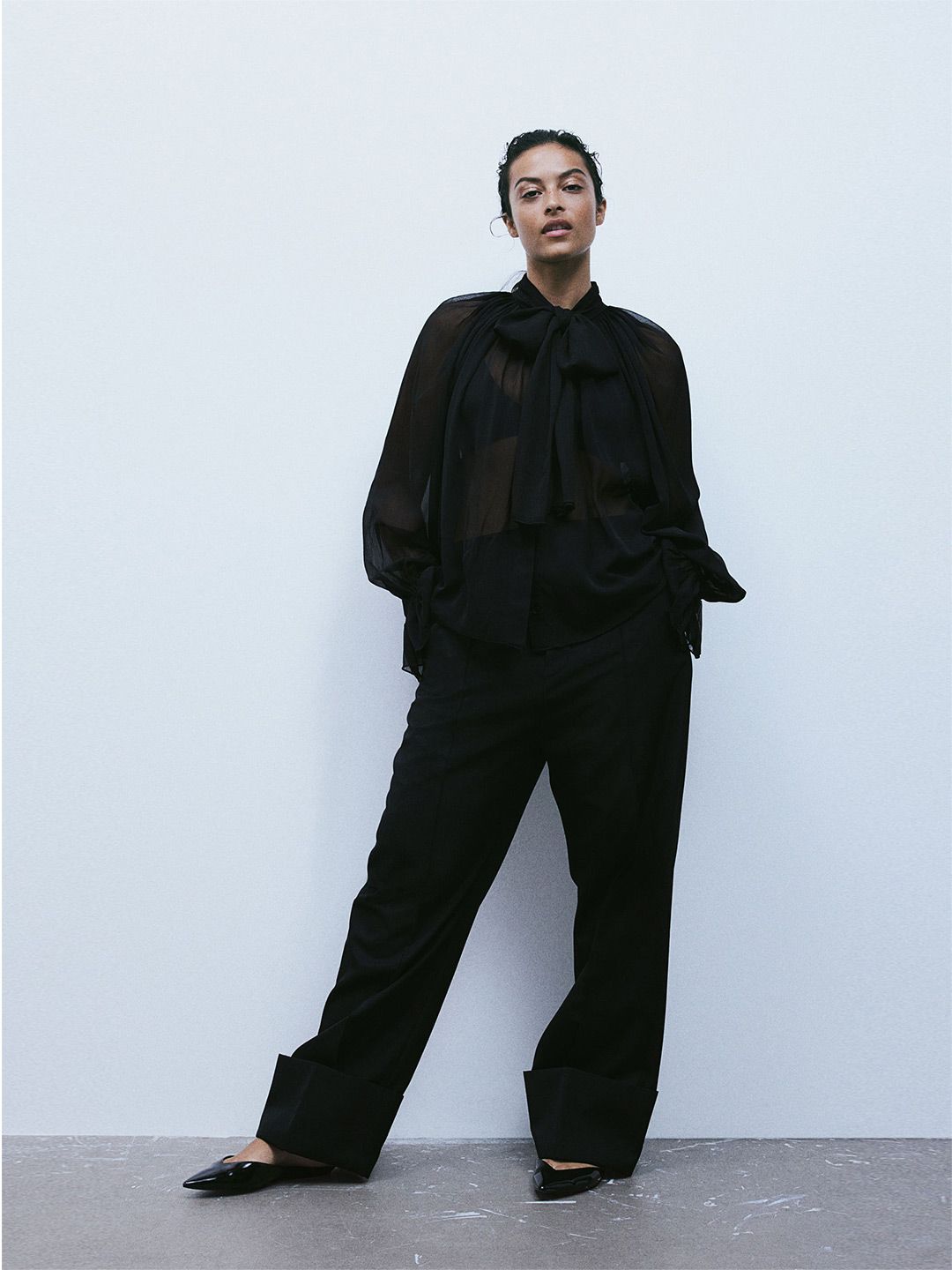 ワンピース maison chiffon tie blouse 4bf3fadc-d22c-4fd6-9a28-