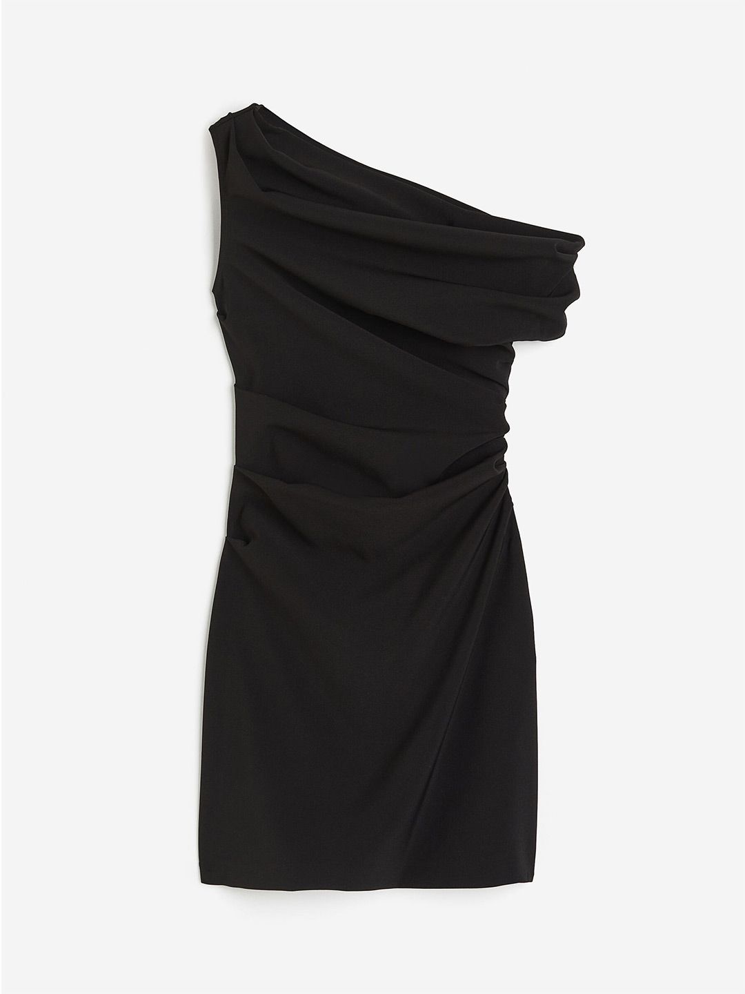 h&m ladies draped one-shoulder dress product info and reviews Women's Blue Draped One-Shoulder Dress