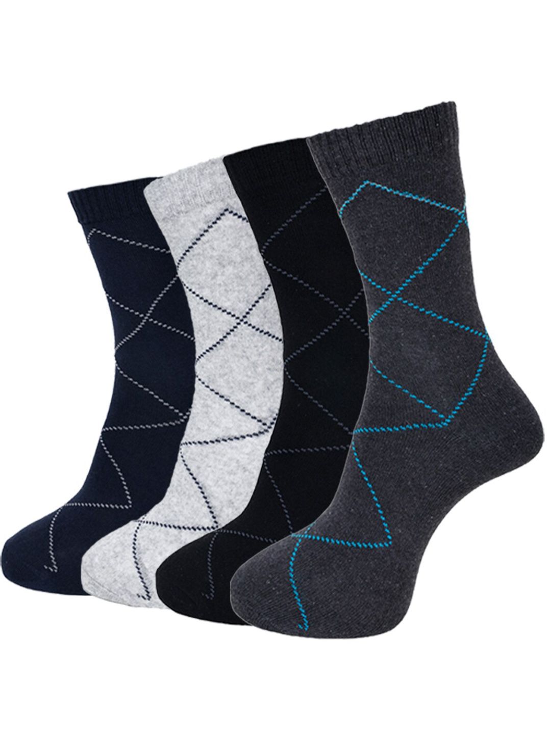 Dollar Socks Men Pack Of 4 Patterned Above Ankle-Length Socks