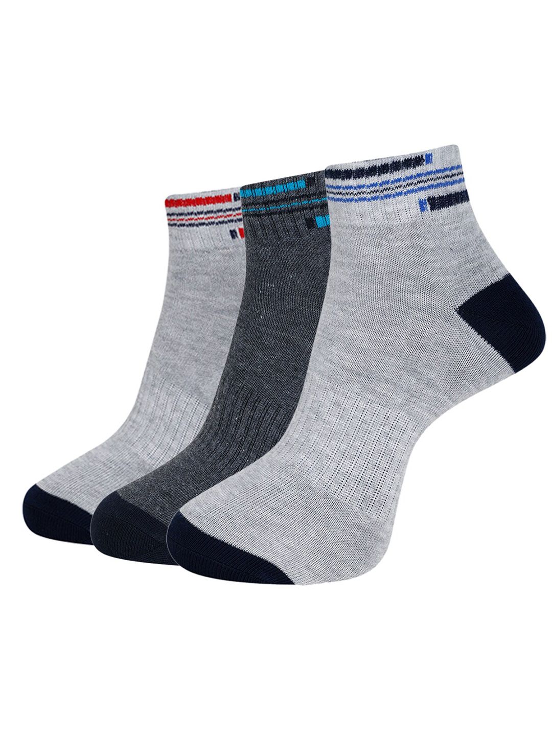 Dollar Socks Men Pack Of 3 Assorted Ankle Length Socks