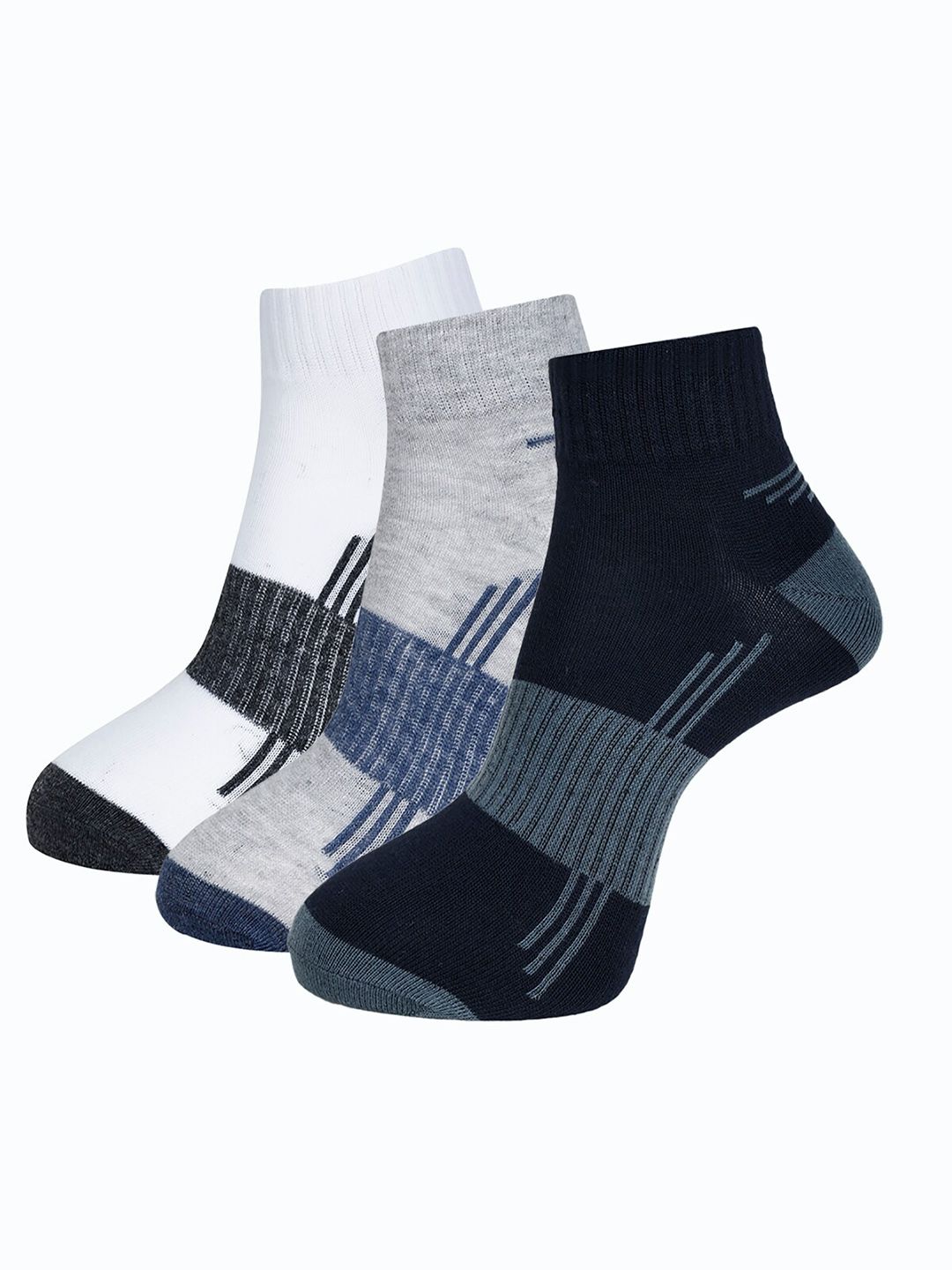 Dollar Socks Men Pack of 3 Ankle-Length Patterned Socks