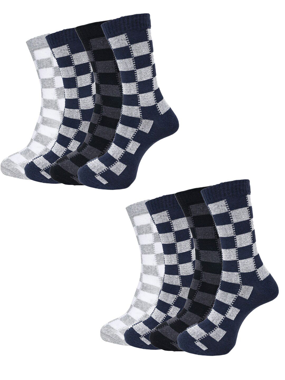 Dollar Socks Men Pack Of 8 Patterned Above Ankle-Length Socks