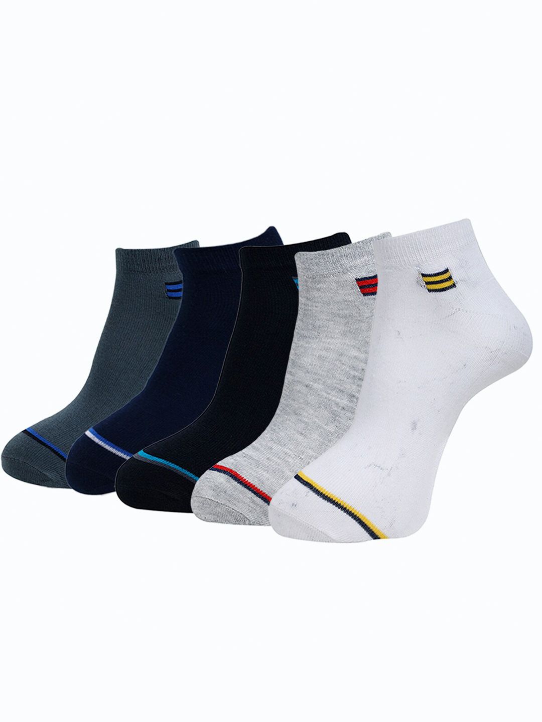 Dollar Socks Men Pack Of 5 Patterned Ankle-Length Socks