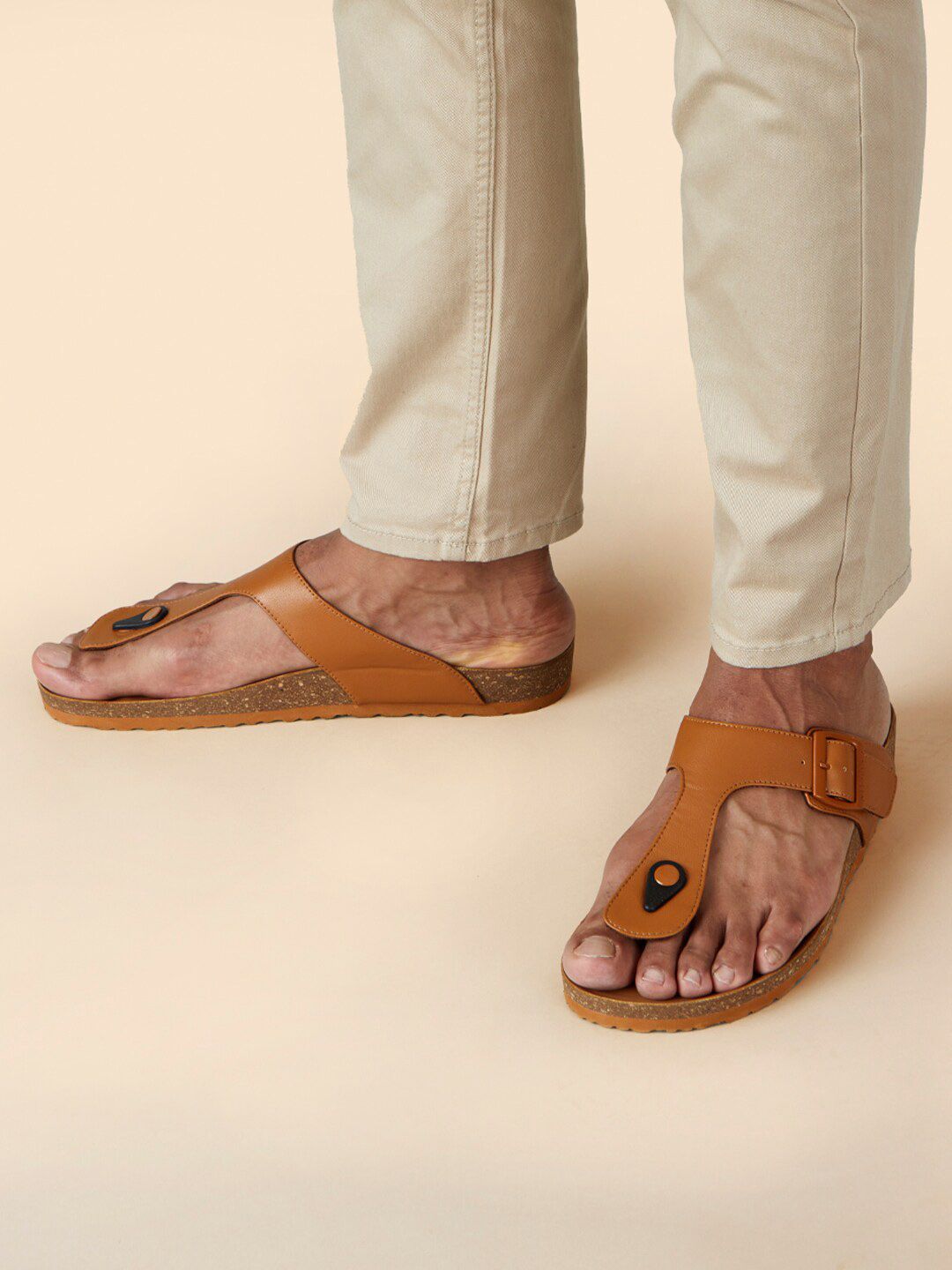 Men Buckled Comfort Sandals NEEMANS Rizz Cork Sandals For Men