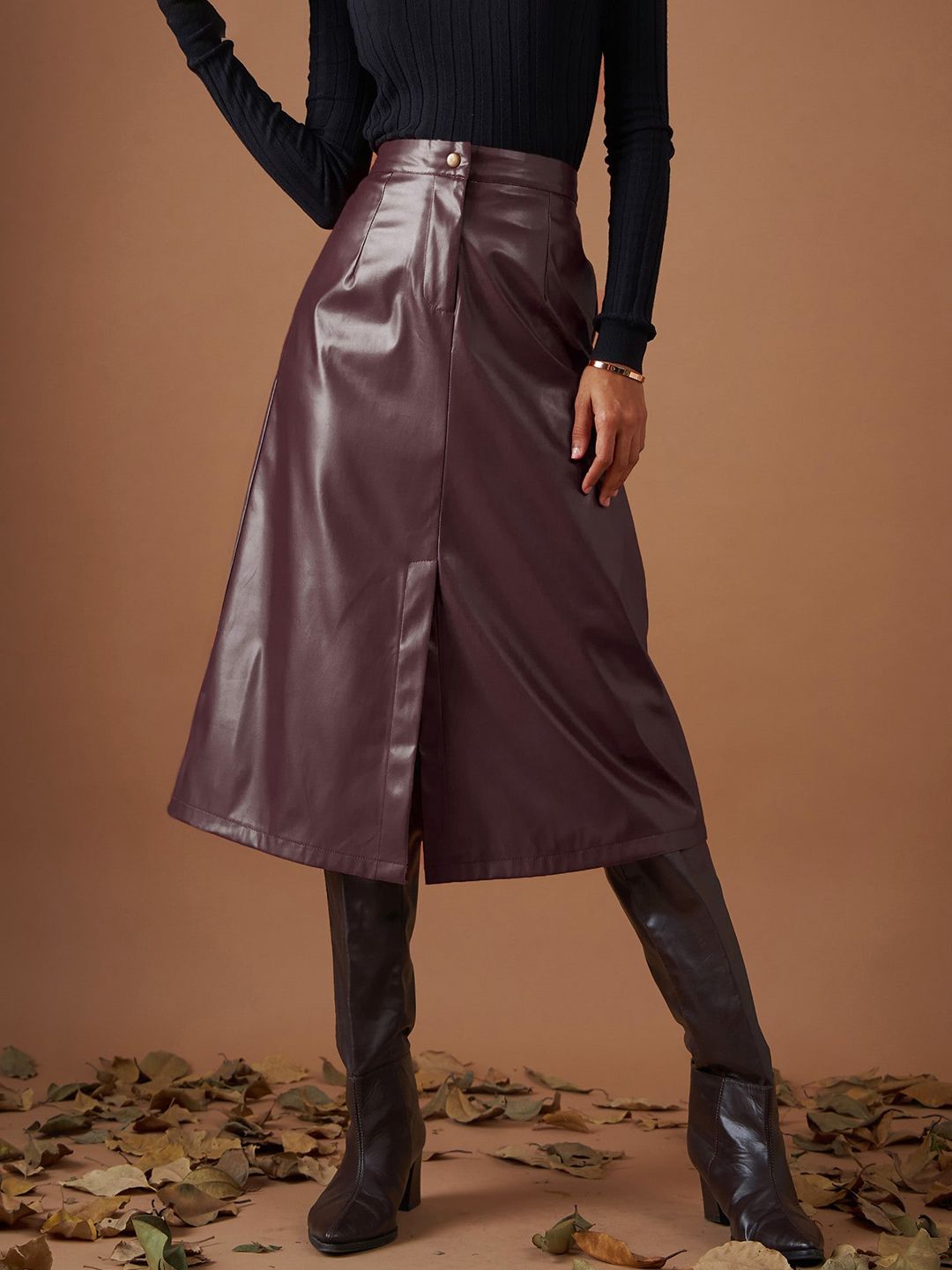 SASSAFRAS A-Line Midi Skirt Price in India