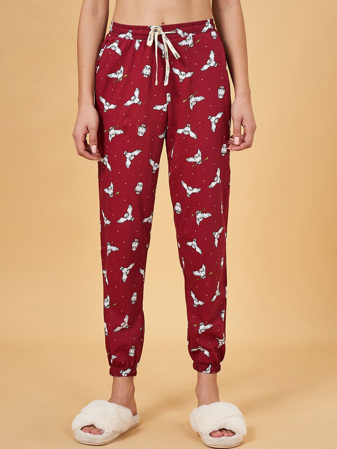 Dreamz by Pantaloons Women Printed Mid-Rise Cotton Joggers