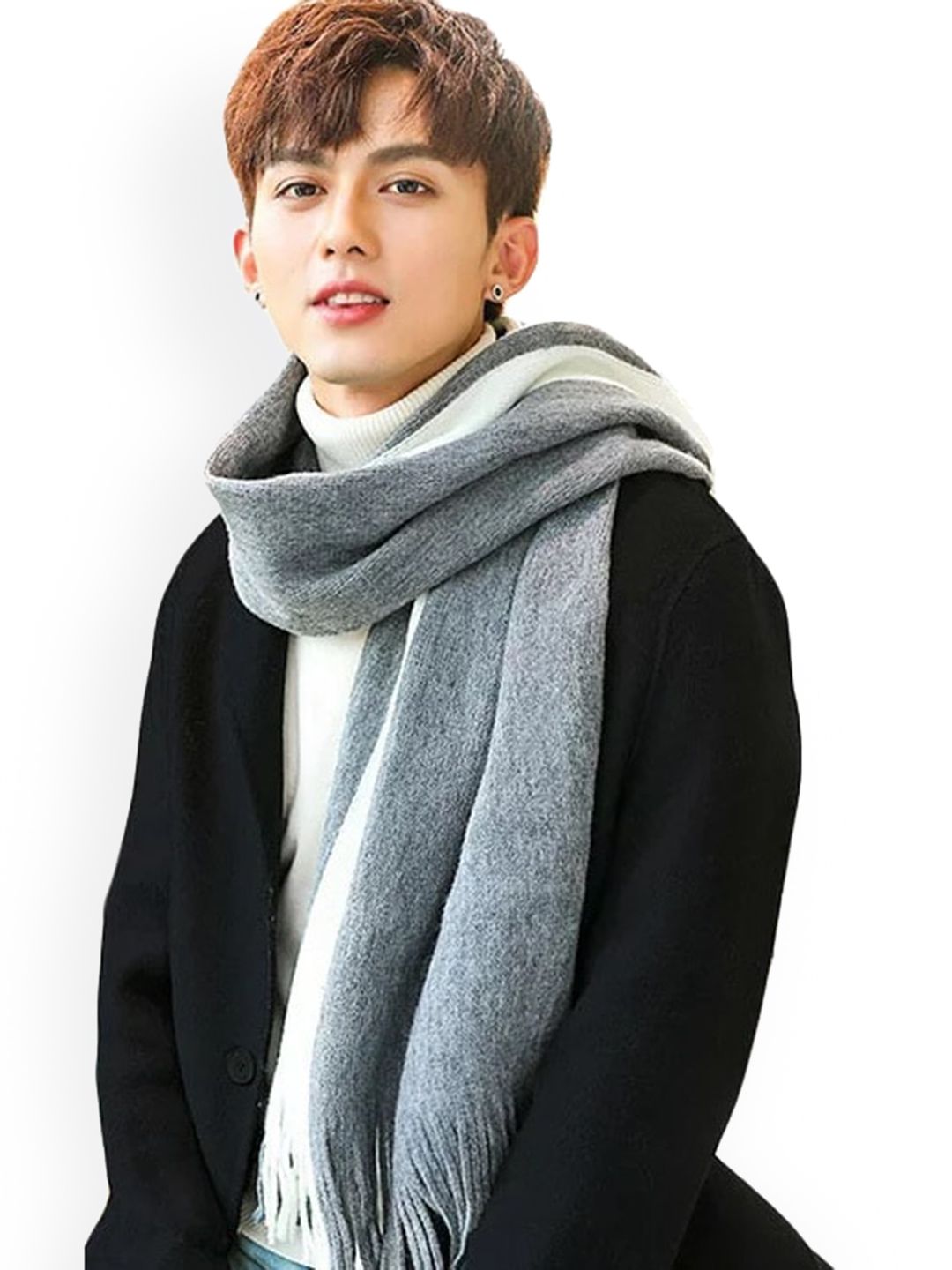 Buy Alexvyan Line Woolen Acrylic Winter Muffler - Mufflers for Men